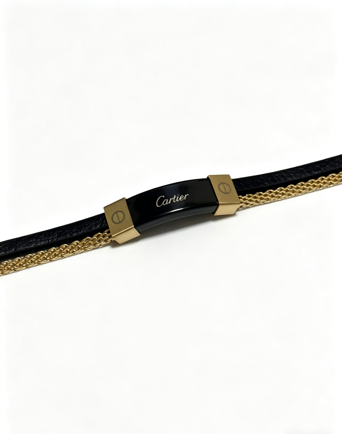 Sculptural Statement Bracelet in Gold-Tone – Design 236 front view