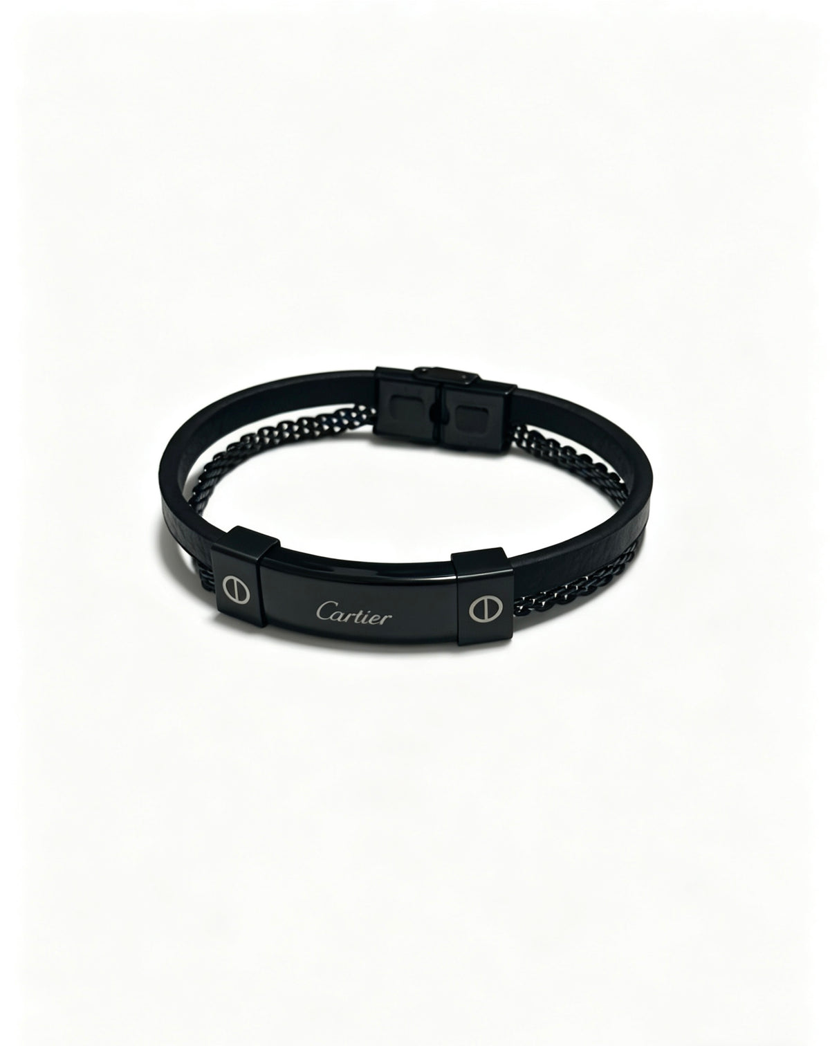 Sculptural Statement Bracelet in Gold-Tone – Design 235 front view