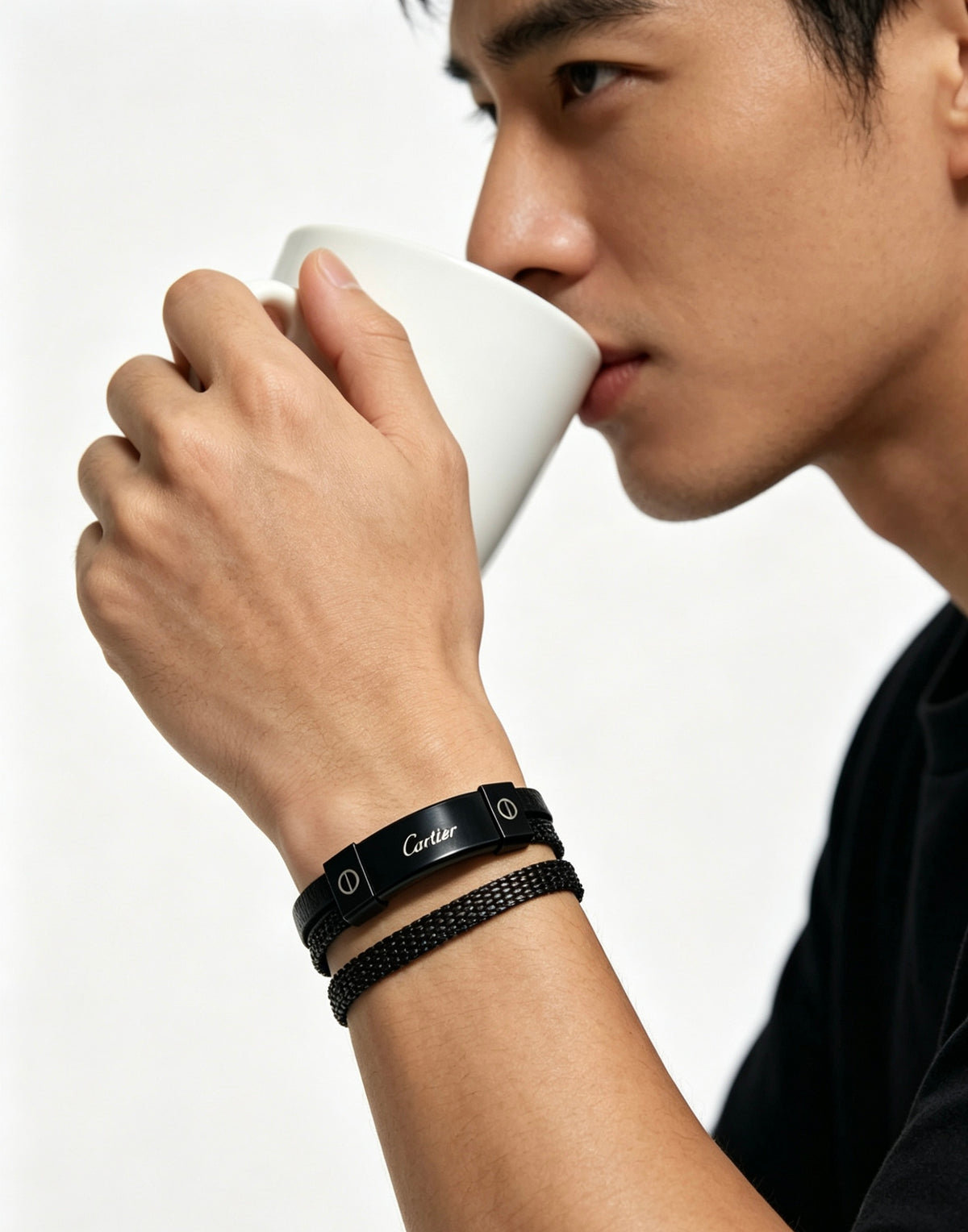 Sculptural Statement Bracelet in Gold-Tone – Design 235 detail view
