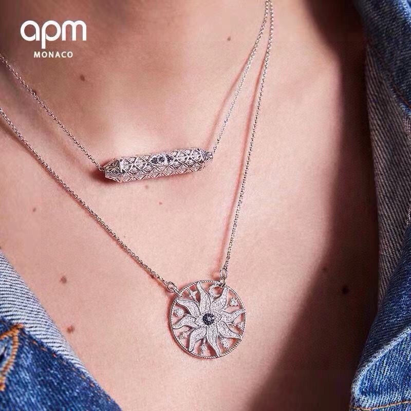 Adjustable Spike Pendant Necklace in Silver-Tone front product view