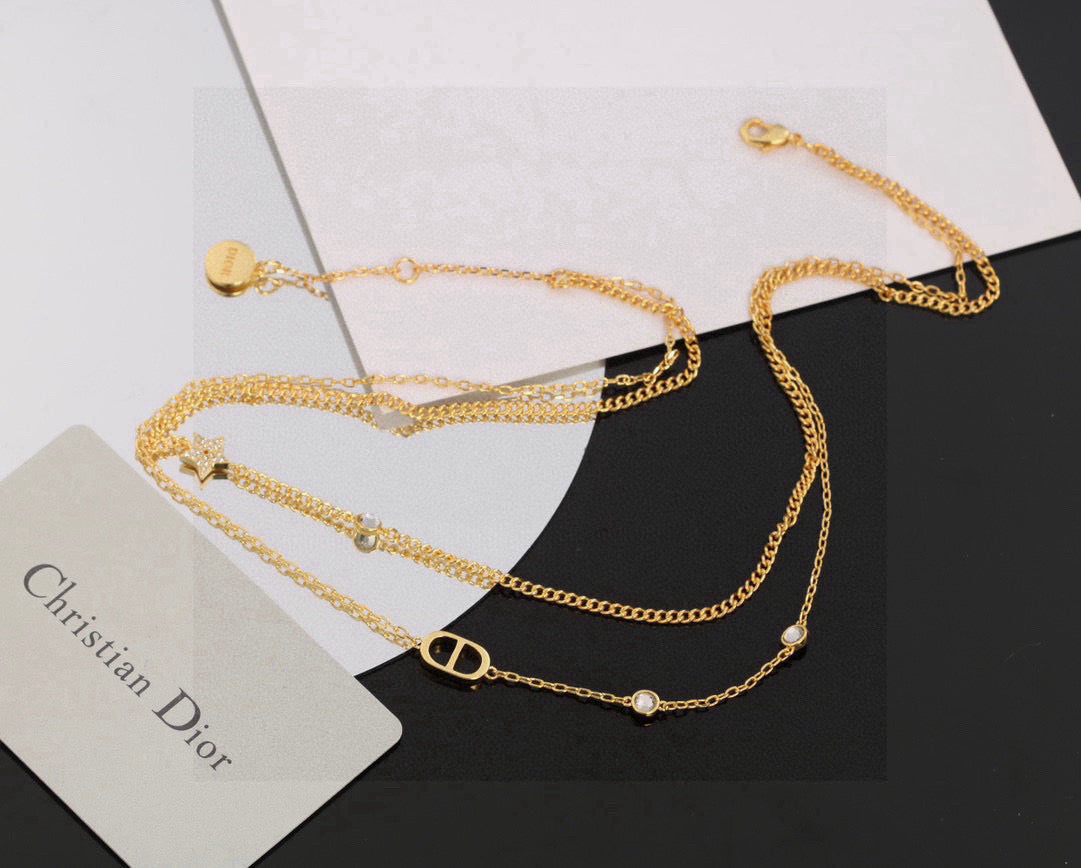 Sculptural Pendant Necklace in Polished Metal-Tone with Layered Detail – Design 004 front view