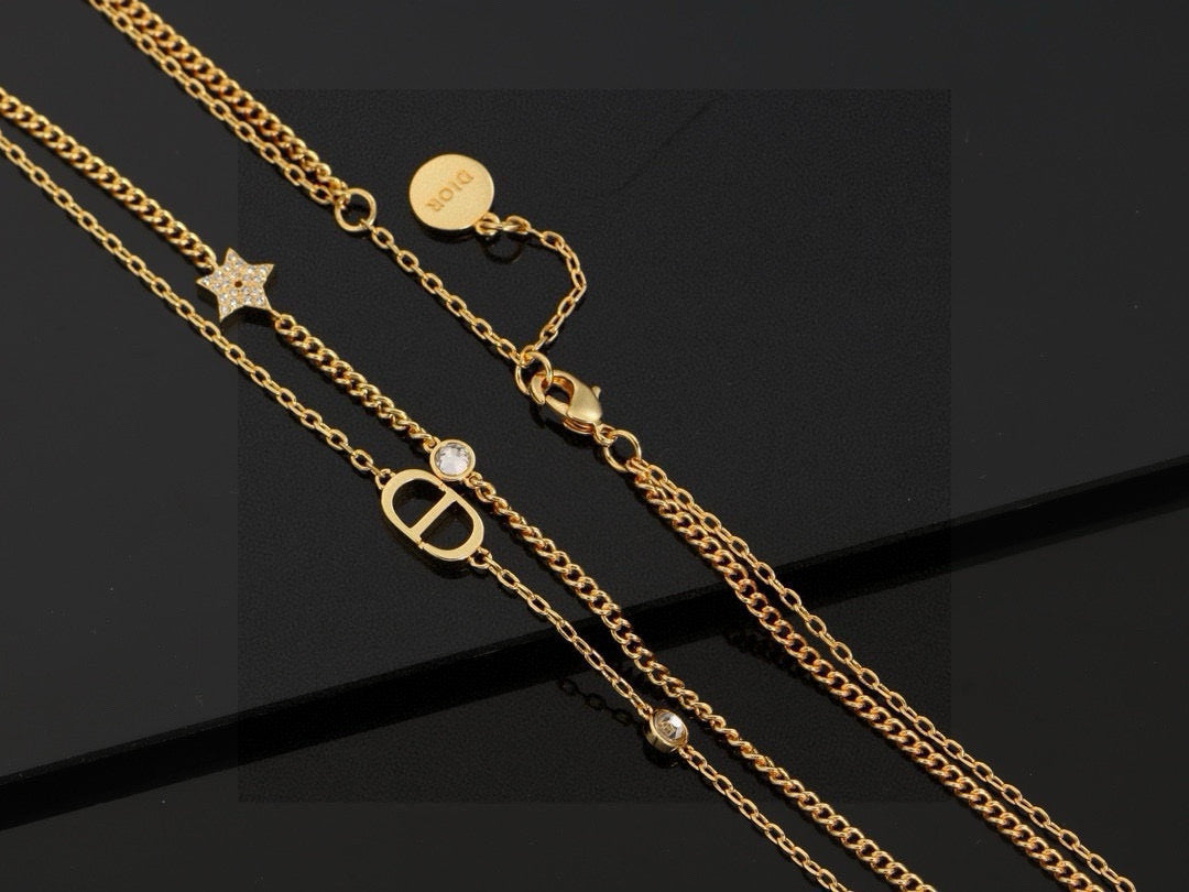 Sculptural Pendant Necklace in Polished Metal-Tone with Layered Detail – Design 003 main product view