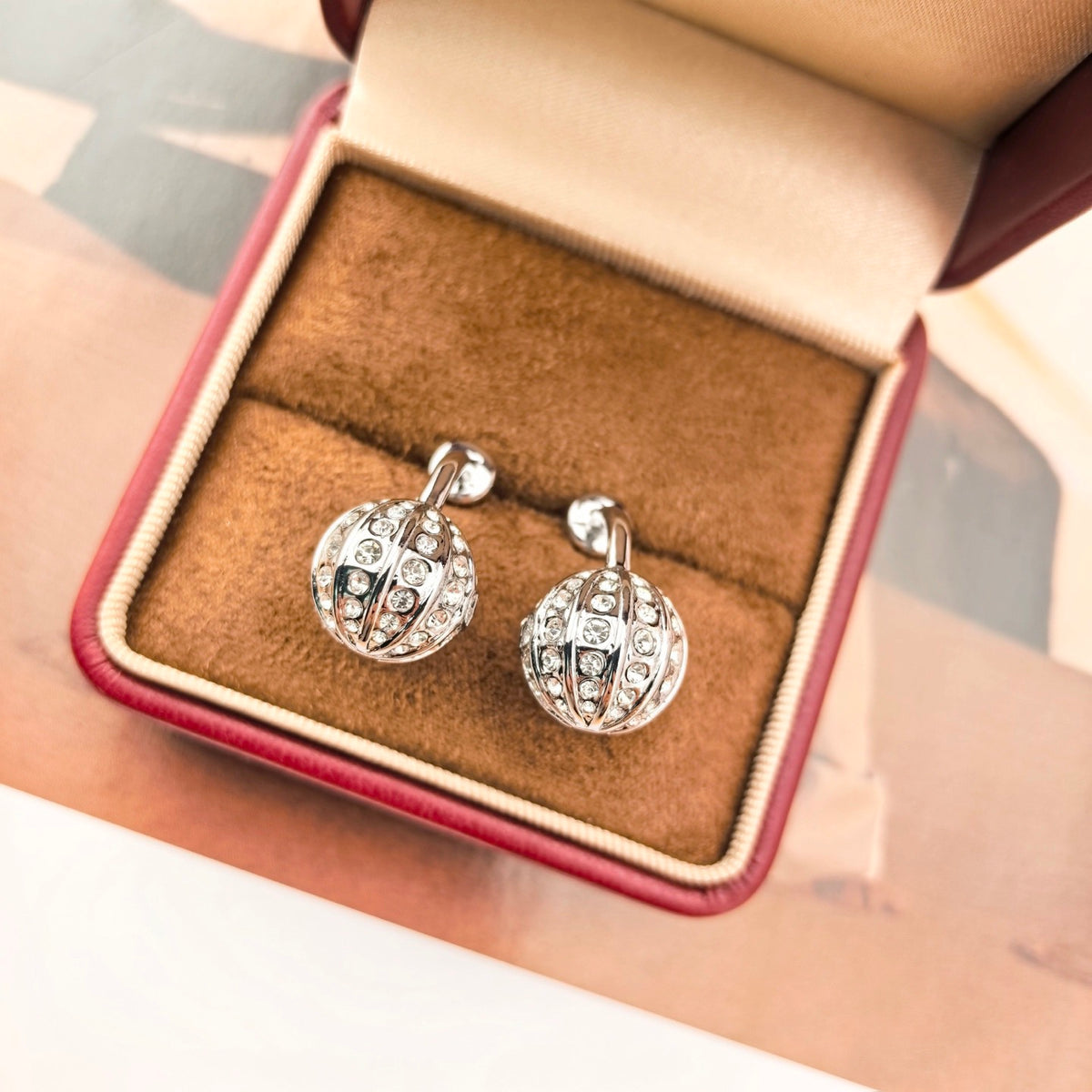 Signature Emblem Statement Earrings in Polished Metal-Tone – Design 09 main product view