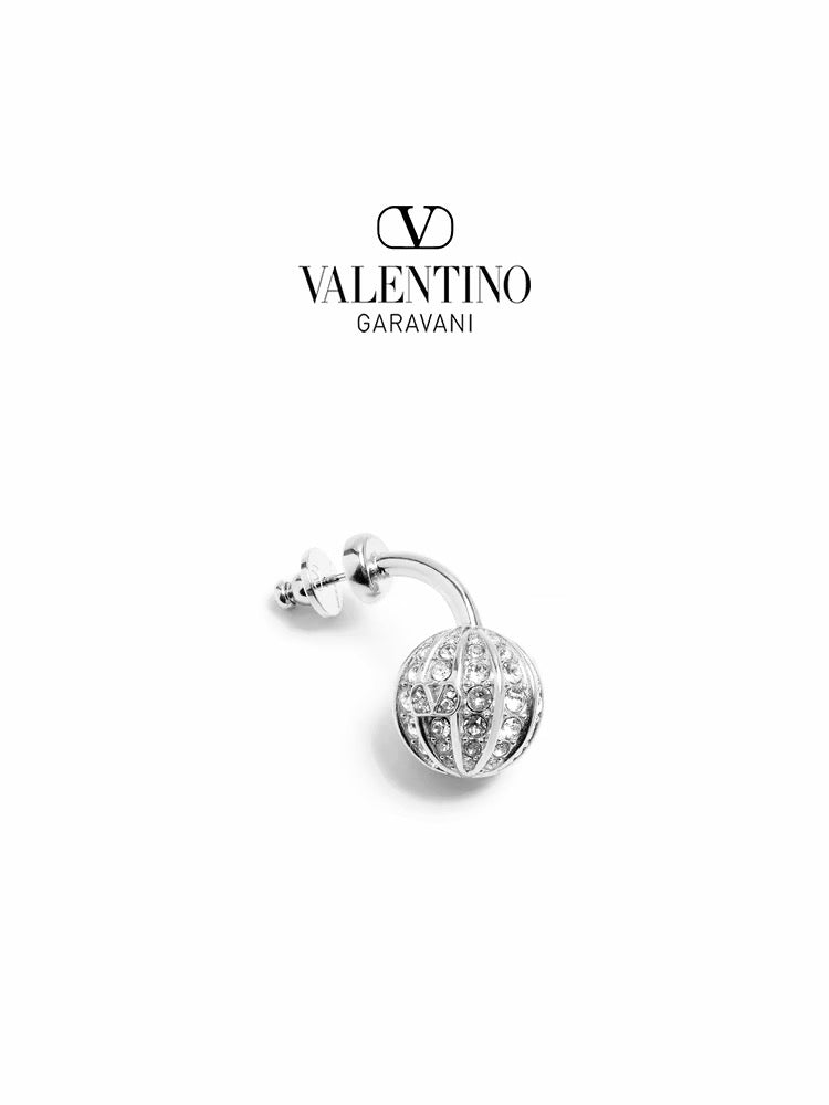 Signature Emblem Statement Earrings in Polished Metal-Tone – Design 08 main product view