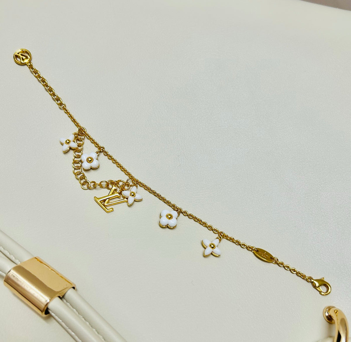 Geometric Emblem Bracelet in Polished Metal-Tone – Design 025 main product view