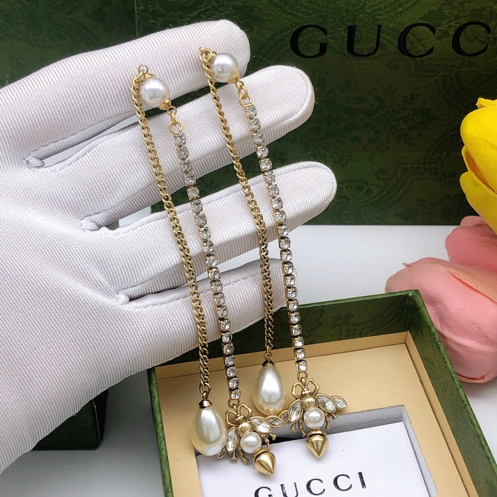 Bee Stud Earrings in Silver-Tone main product view