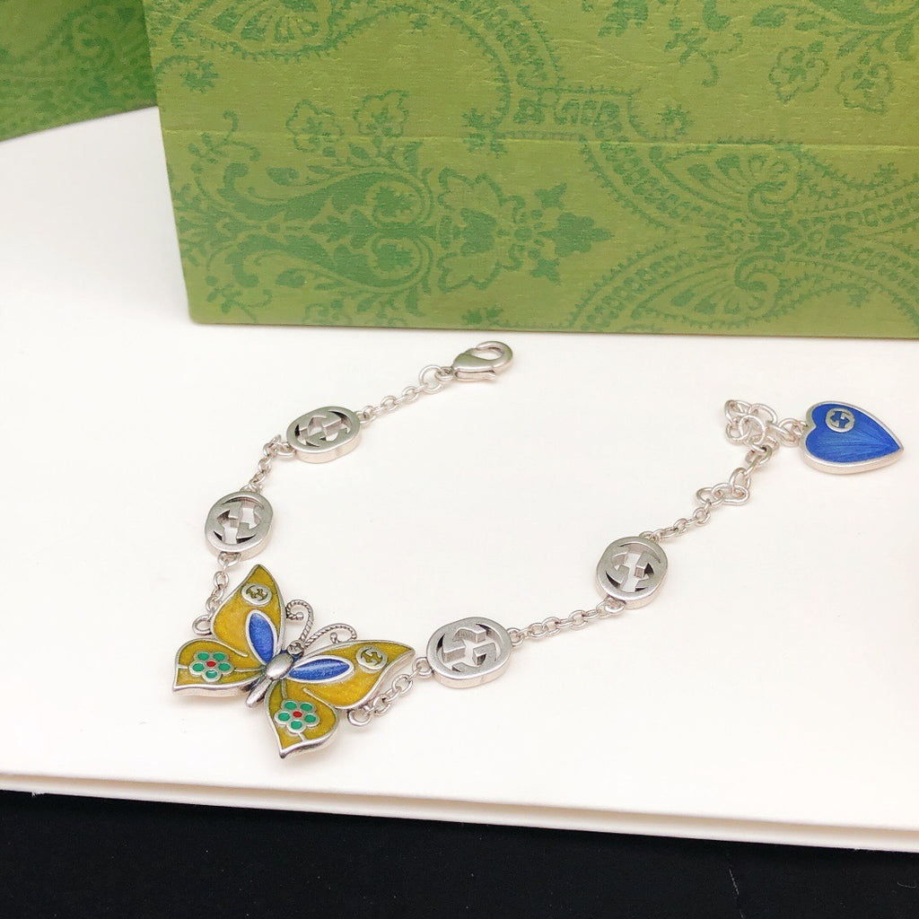 Geometric Emblem Bracelet in Polished Metal-Tone – Design 073 front product view