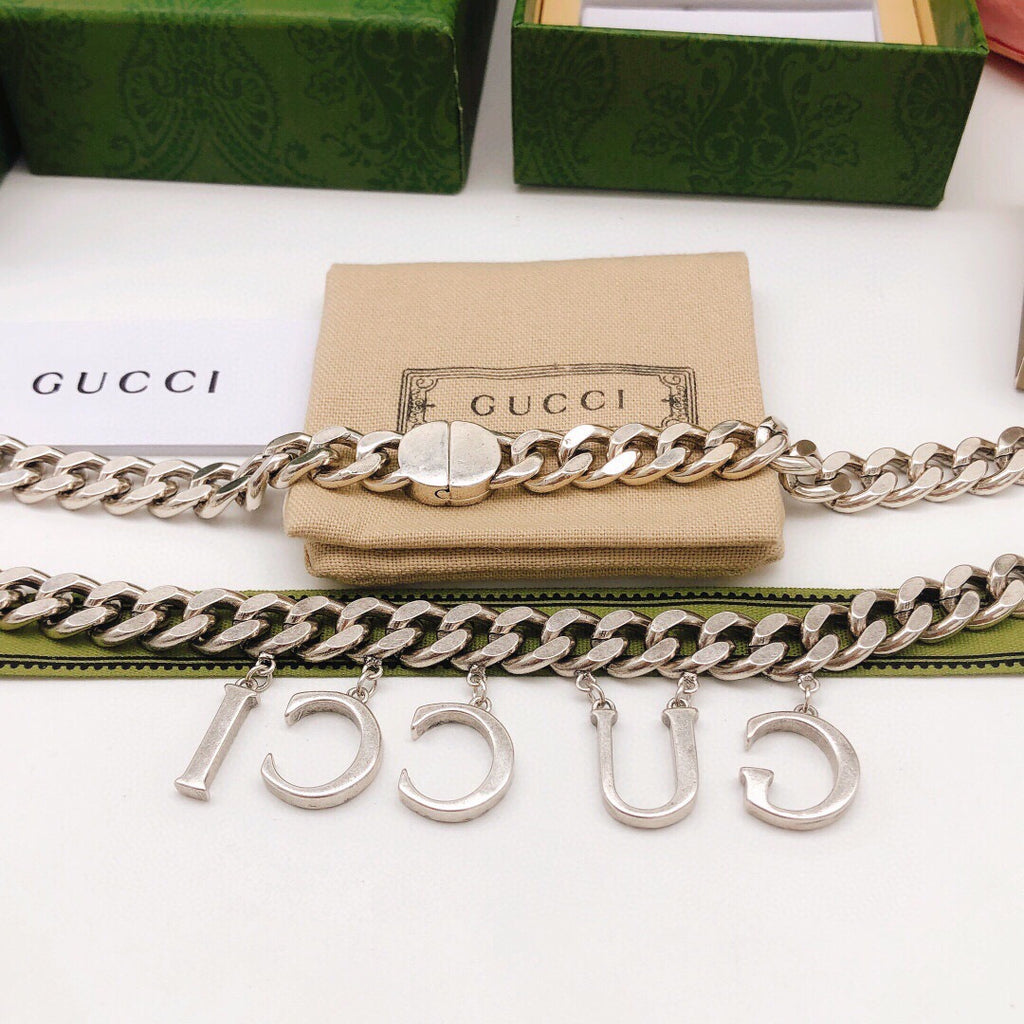 Geometric Emblem Bracelet in Silver-Tone – Design 004 styled product view