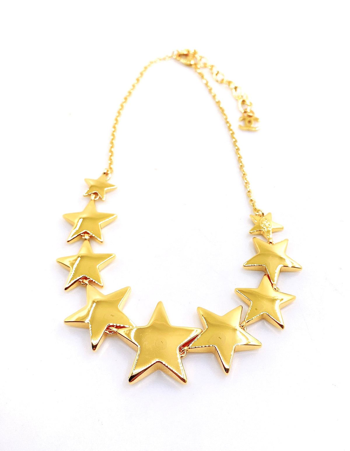 Signature Emblem Pendant Necklace in Gold-Tone – Design 043 main product view