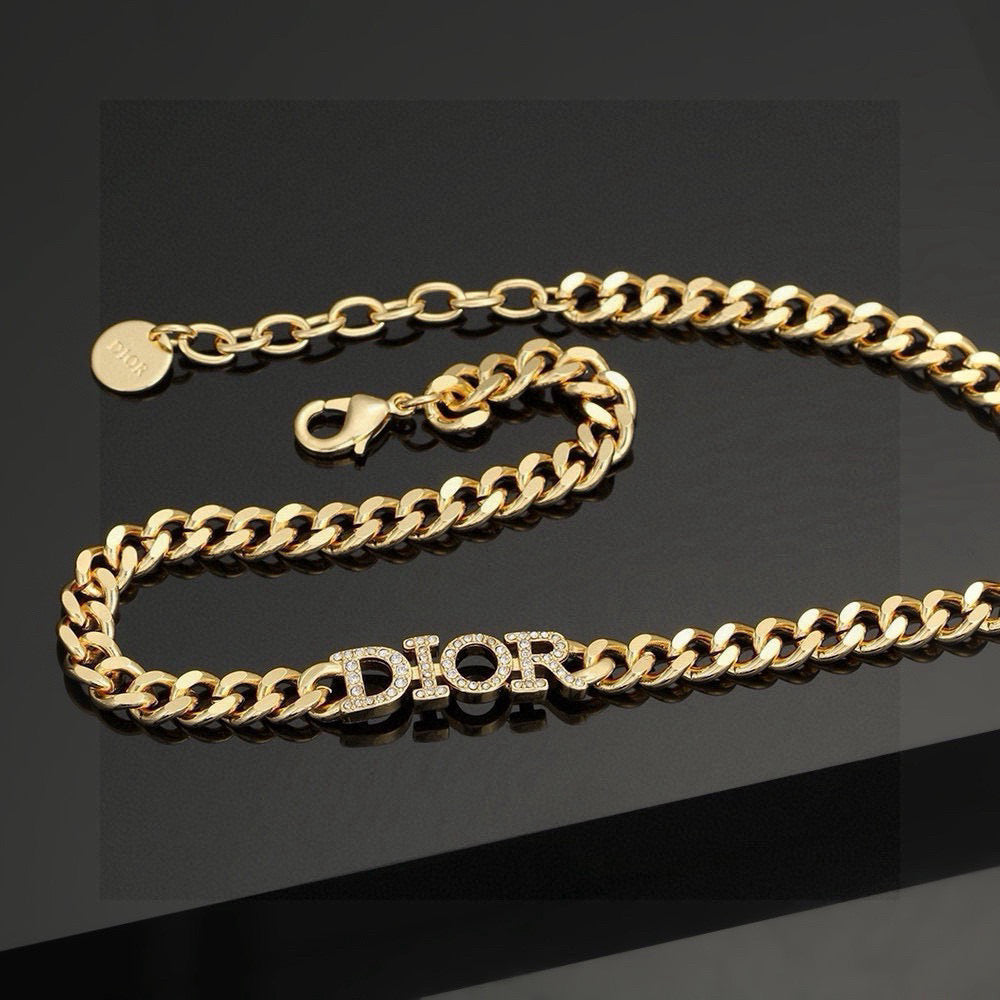 Graphic Letter Motif Pendant Necklace in Polished Metal-Tone with Vintage-Style Finish – Design 003 front view