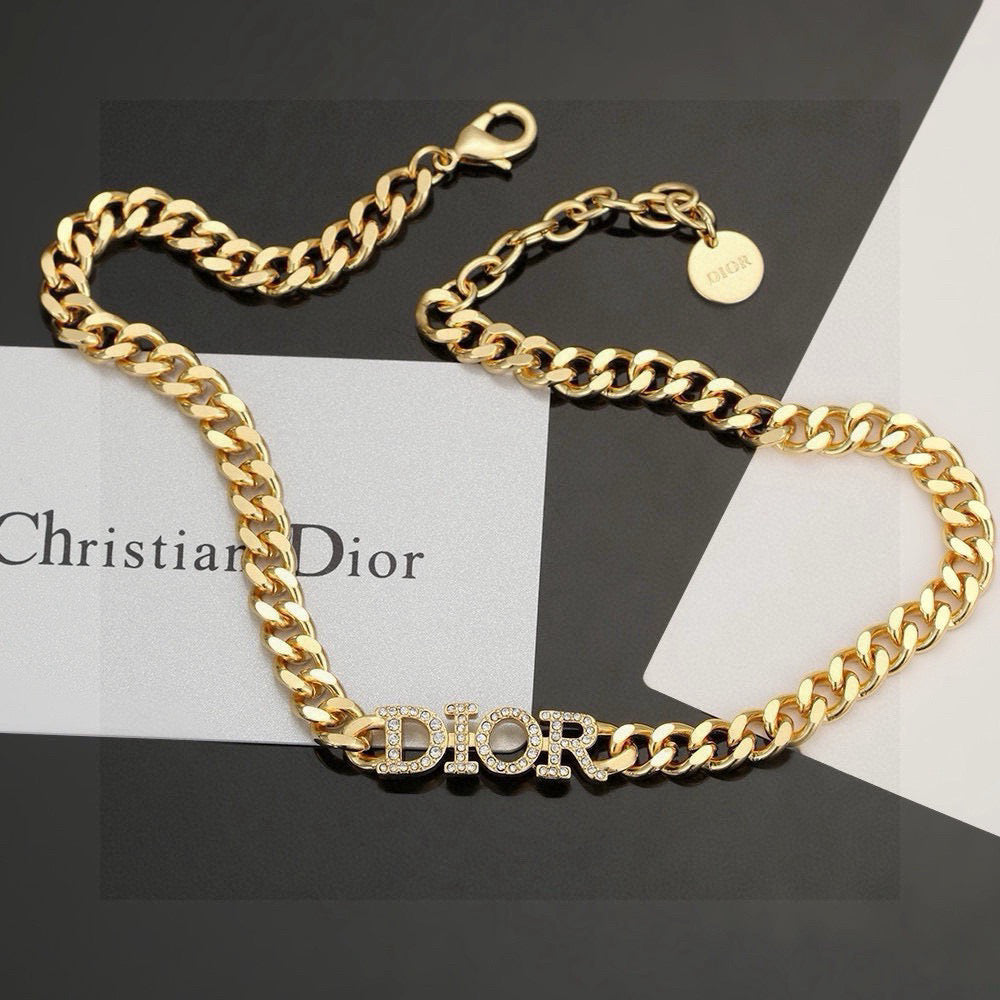 Graphic Letter Motif Pendant Necklace in Polished Metal-Tone with Vintage-Style Finish – Design 007 main product view