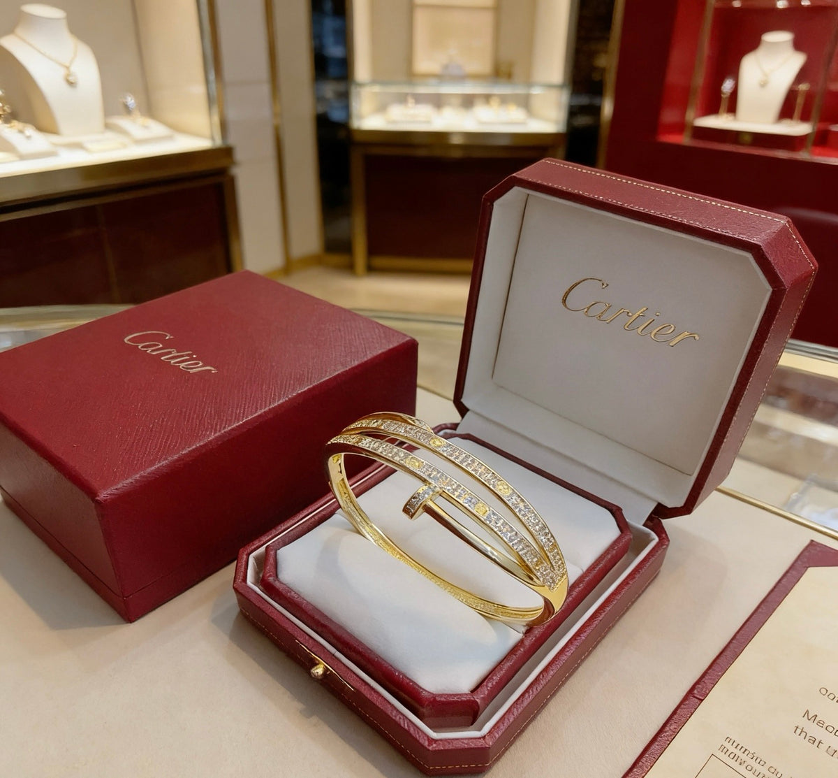 Sculptural Statement Bracelet in Gold-Tone – Design 226 front view