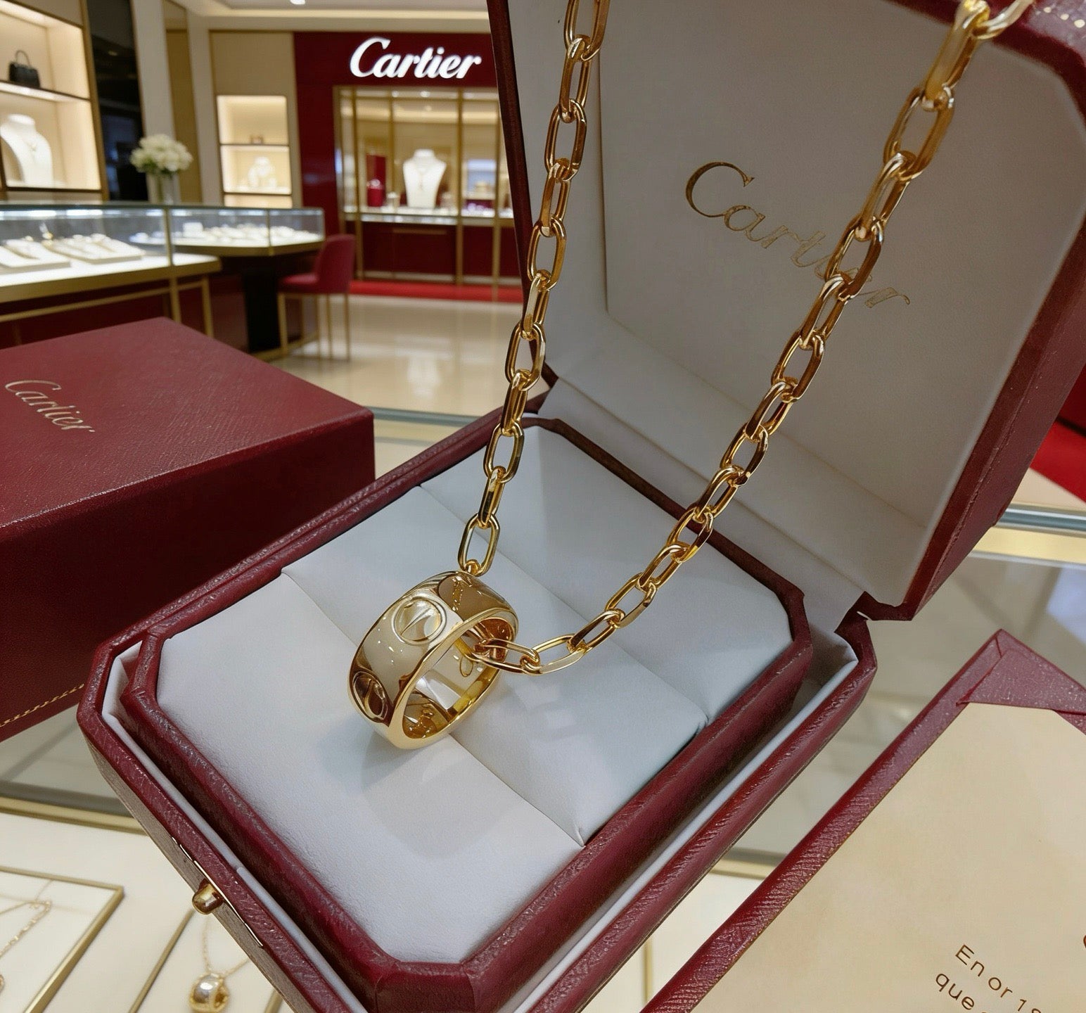 Sculptural Pendant Necklace in Gold-Tone – Design 07 styled view