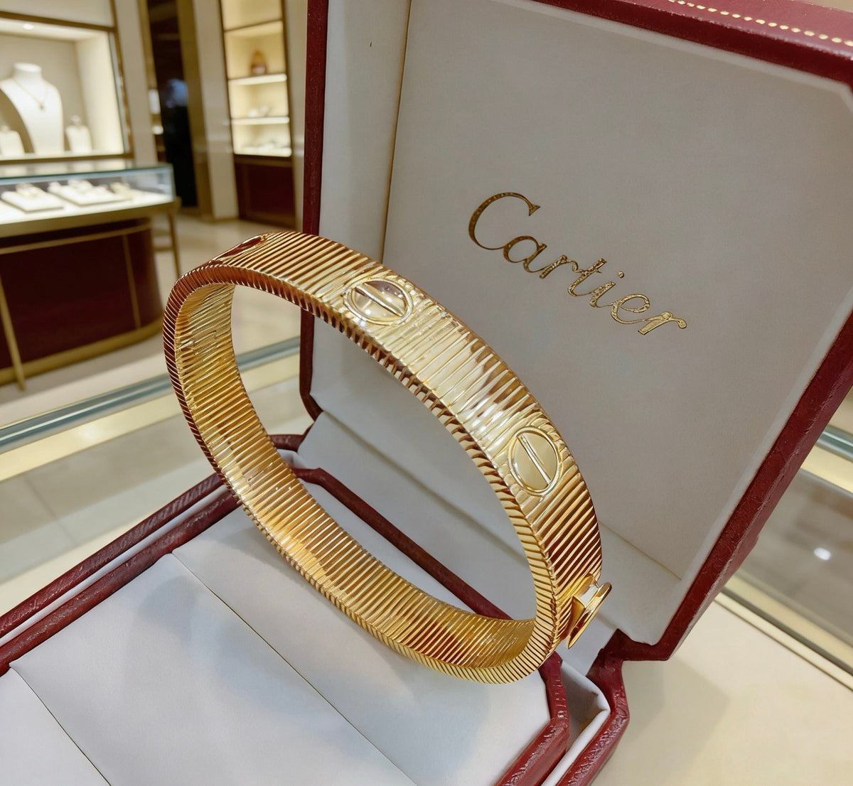 Sculptural Statement Bracelet in Gold-Tone – Design 179 styled view