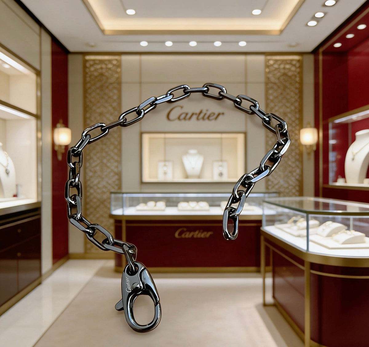 Sculptural Statement Bracelet in Gold-Tone – Design 174 styled view