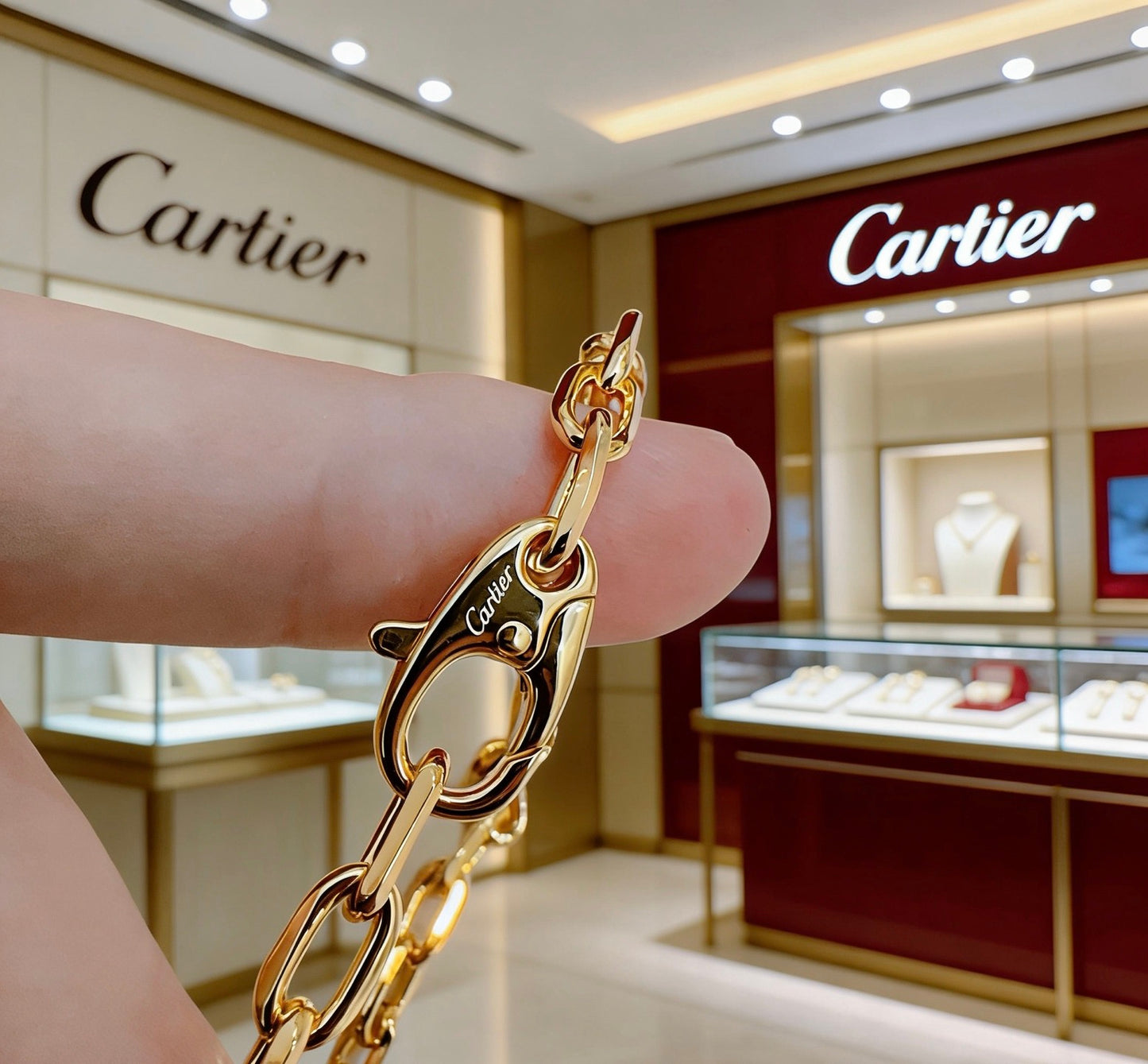 Sculptural Statement Bracelet in Gold-Tone – Design 206 front view