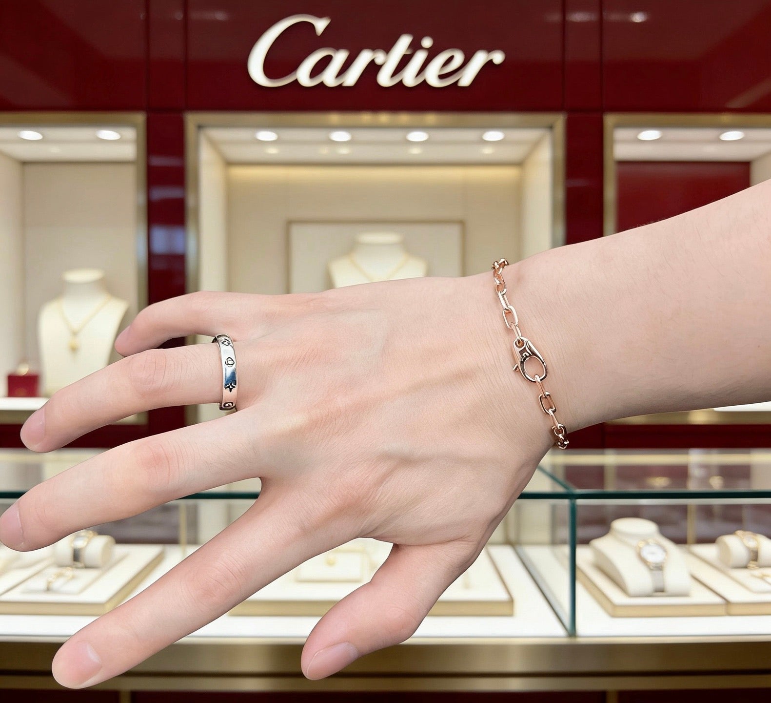 Sculptural Statement Bracelet in Gold-Tone – Design 171 styled view