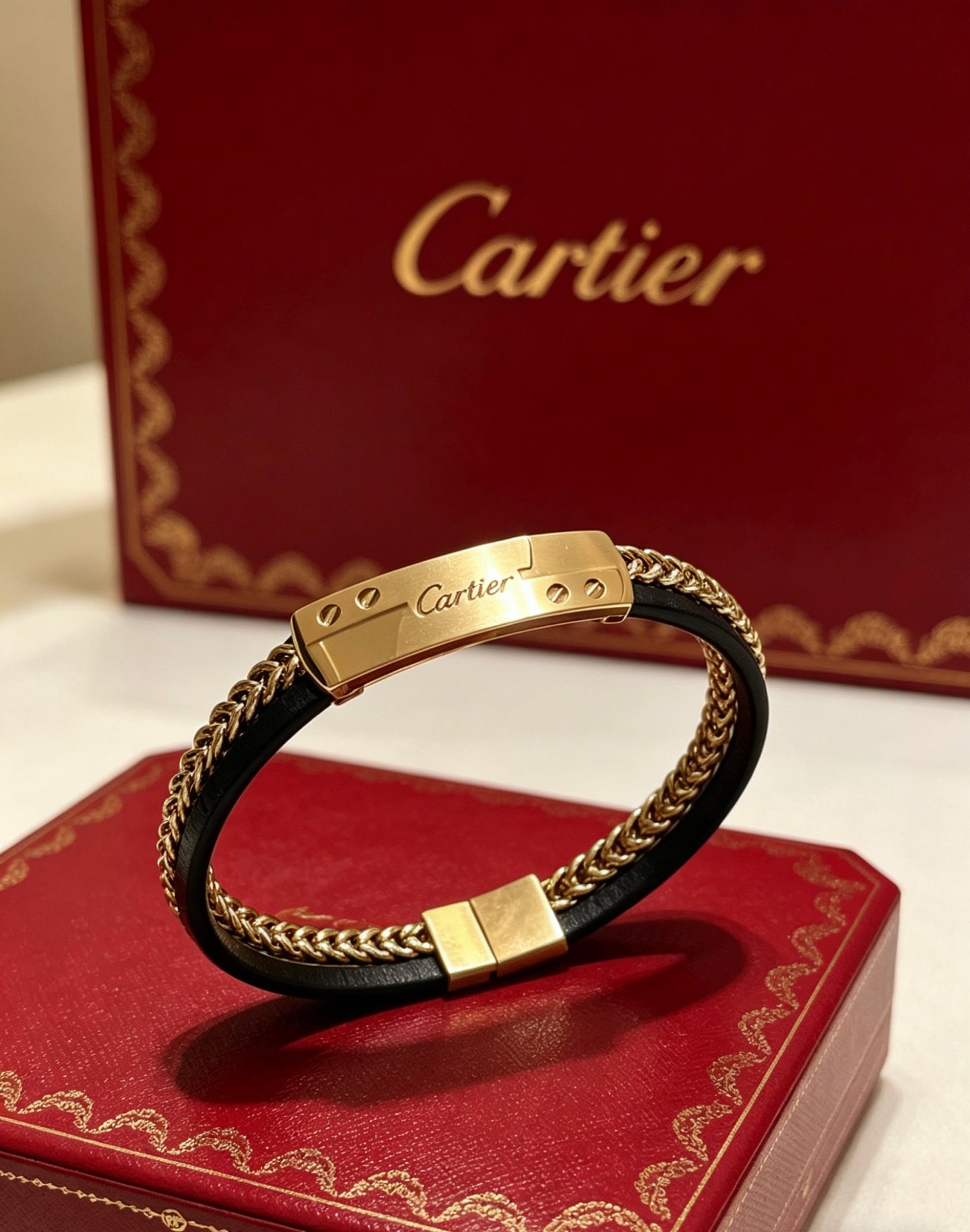Sculptural Statement Bracelet in Gold-Tone – Design 203 main product view