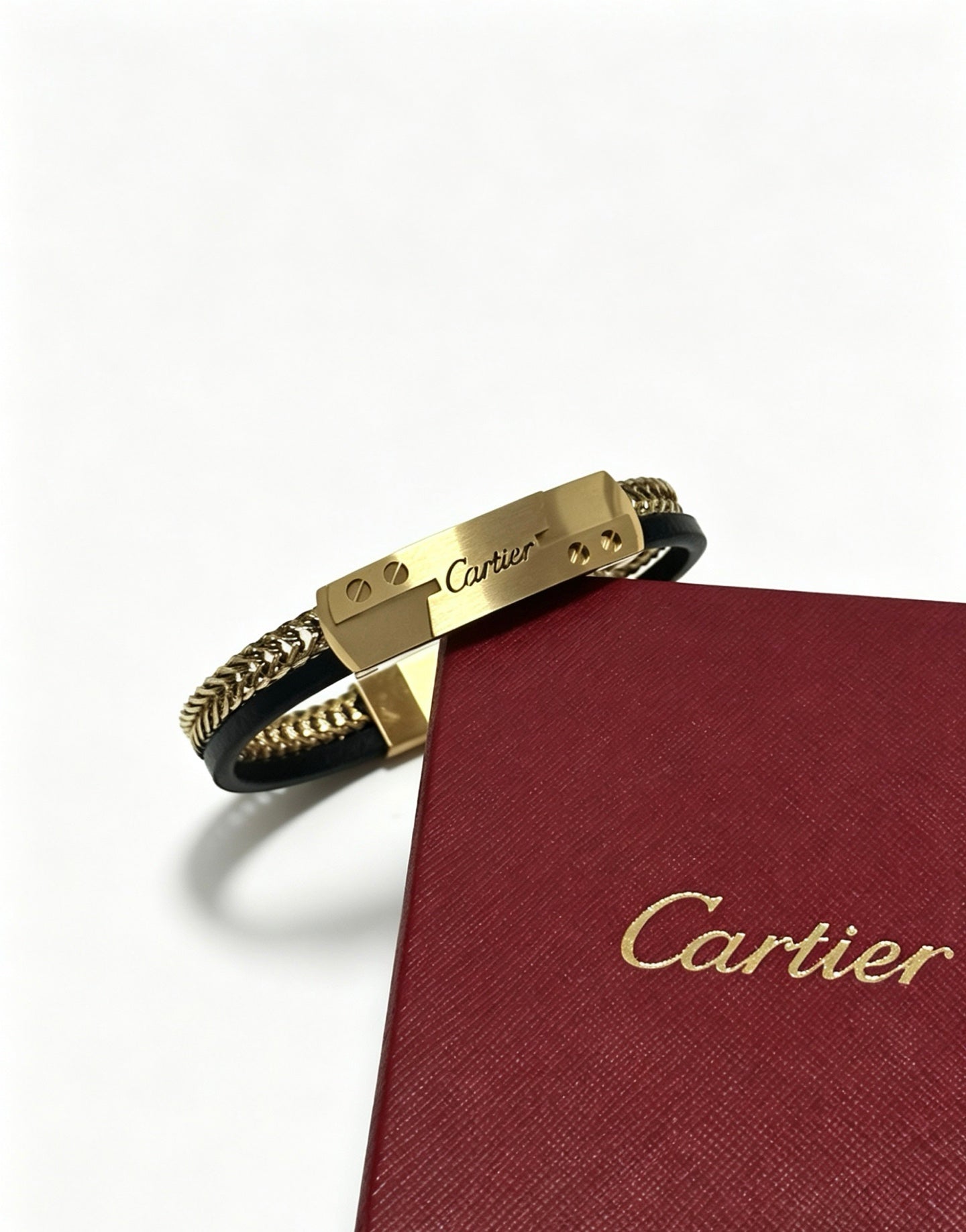 Sculptural Statement Bracelet in Gold-Tone – Design 170 styled view