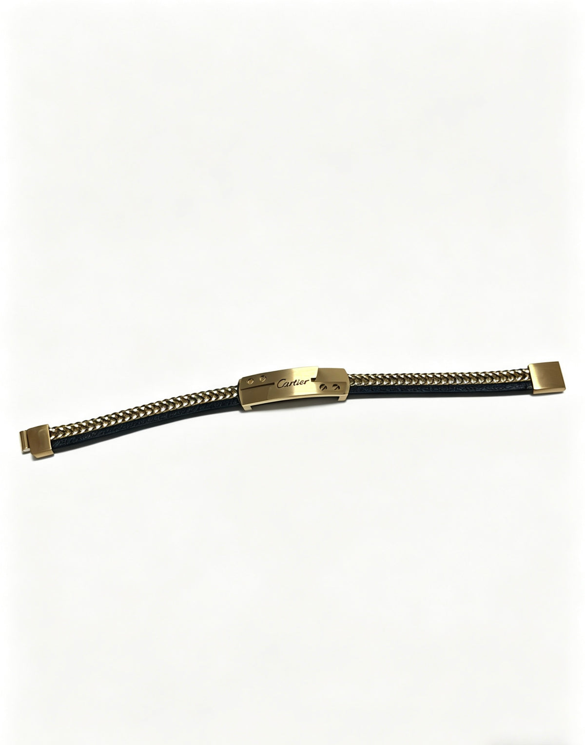 Sculptural Statement Bracelet in Gold-Tone – Design 170 front view
