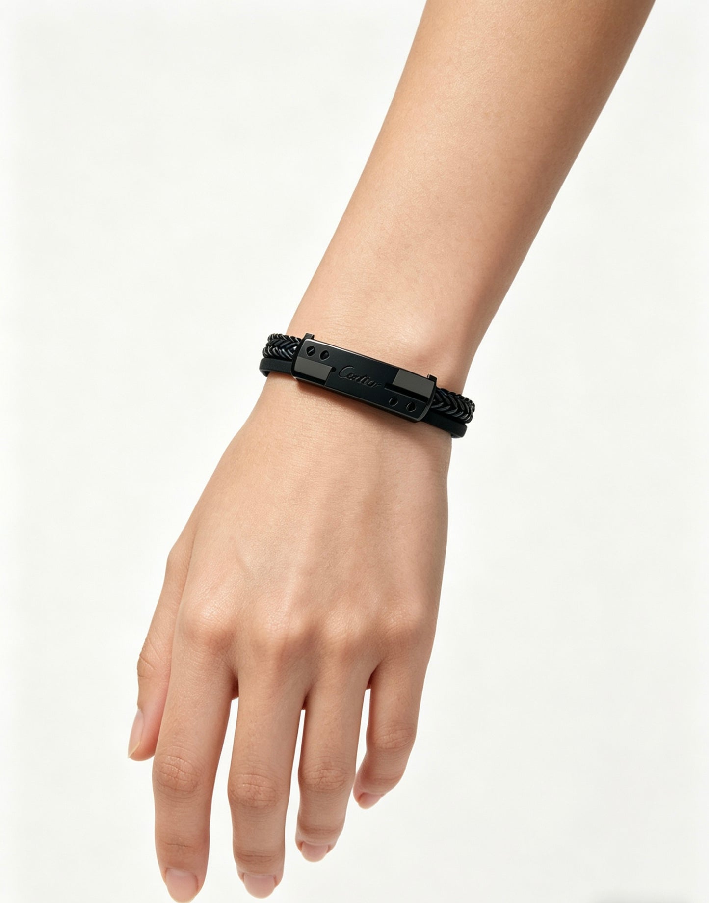 Sculptural Statement Bracelet in Gold-Tone – Design 168 detail view