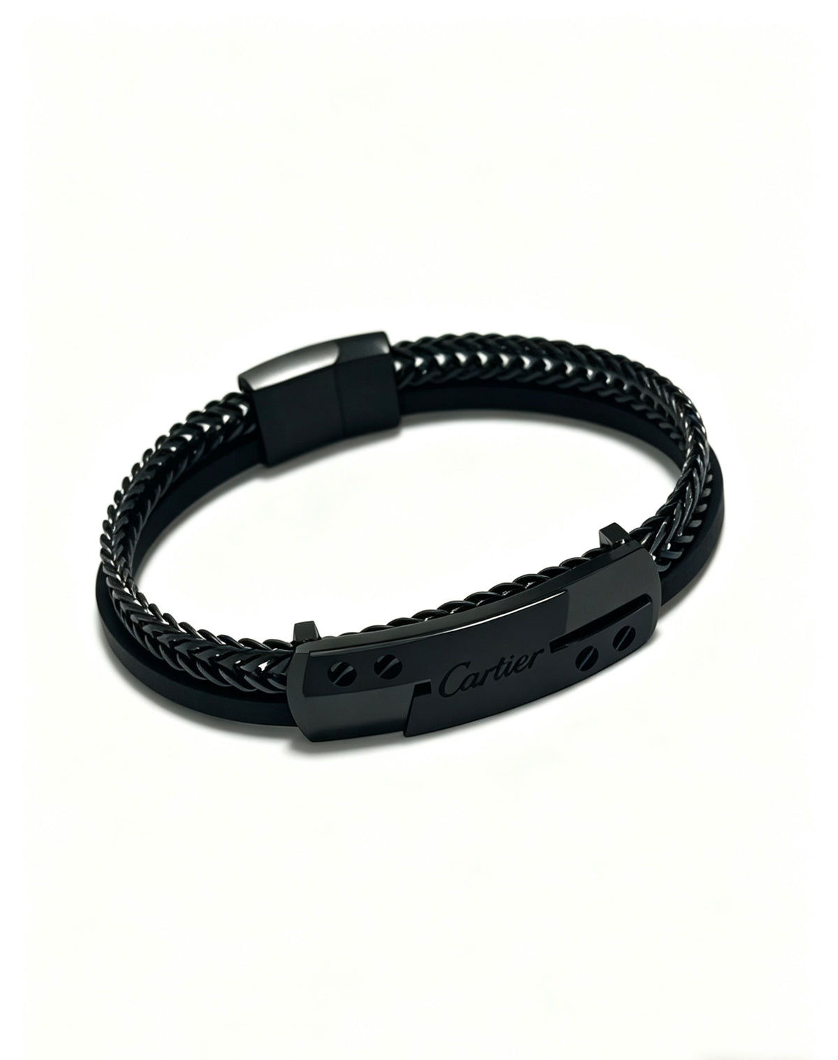 Sculptural Statement Bracelet in Gold-Tone – Design 201 front view