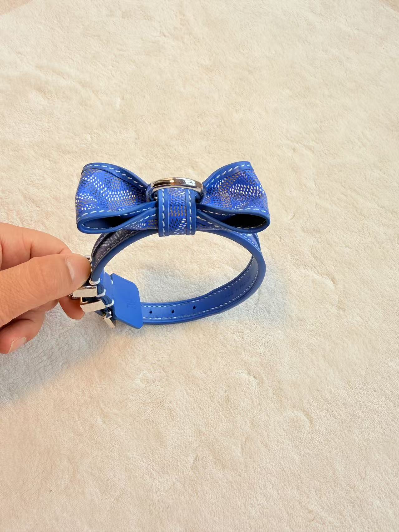 Bow Detail Leather Pet Collar – Design 01 main product view