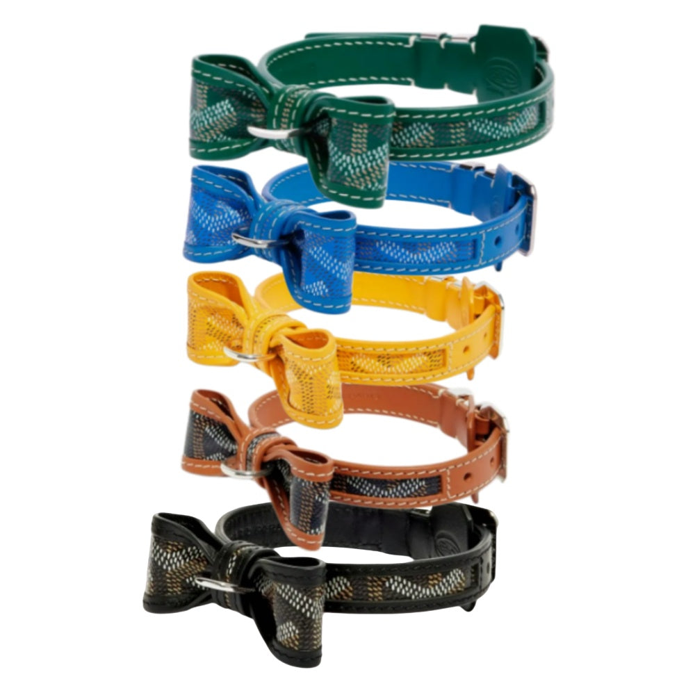 Bow Detail Leather Pet Collar – Design 01 main product view