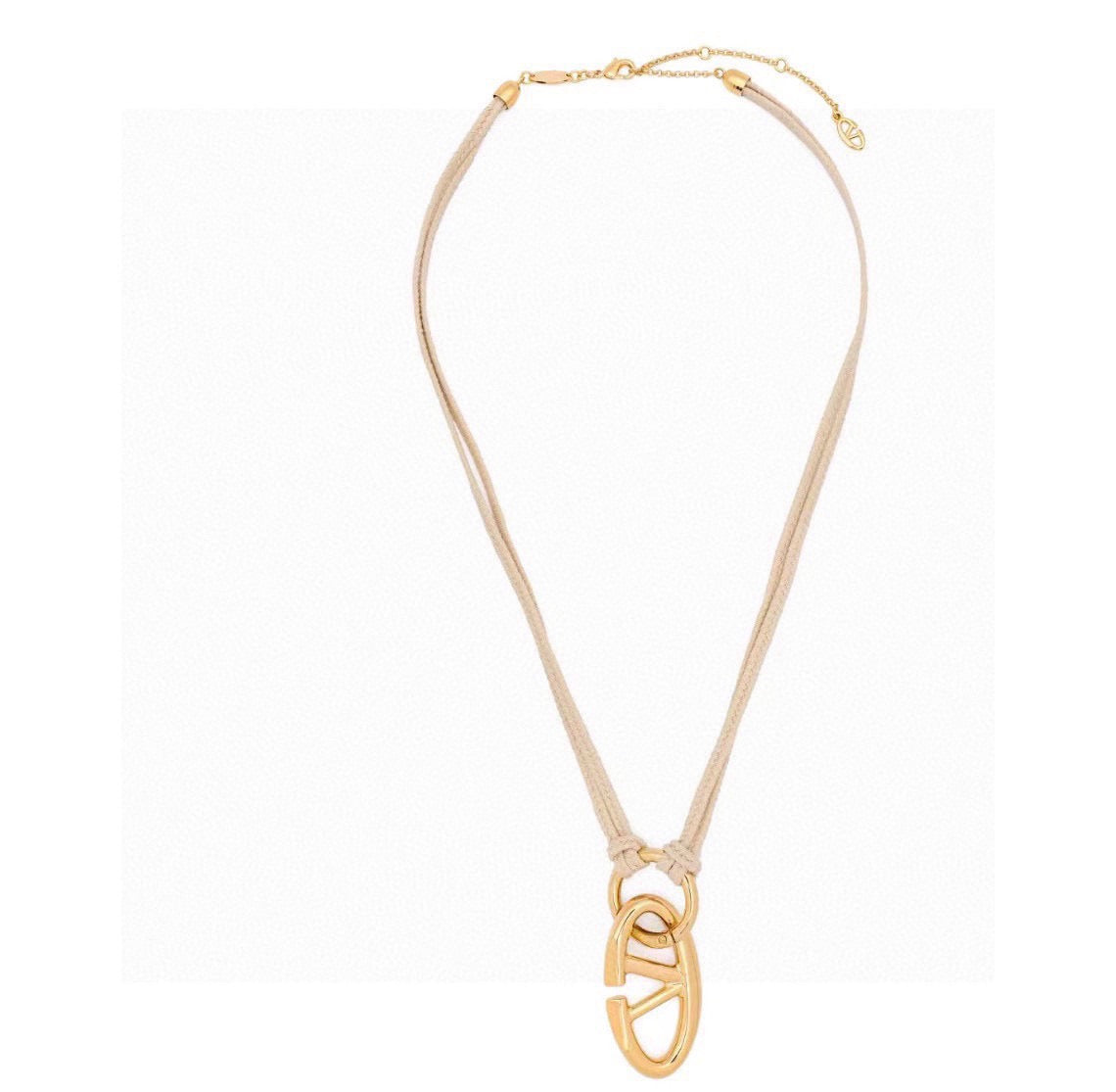 Signature Emblem Pendant Necklace in Polished Metal-Tone – Design 09 detail view