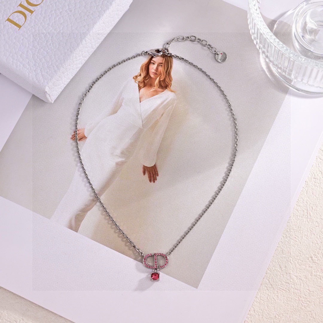 Sculptural Pendant Necklace in Polished Metal-Tone – Design 034 main product view