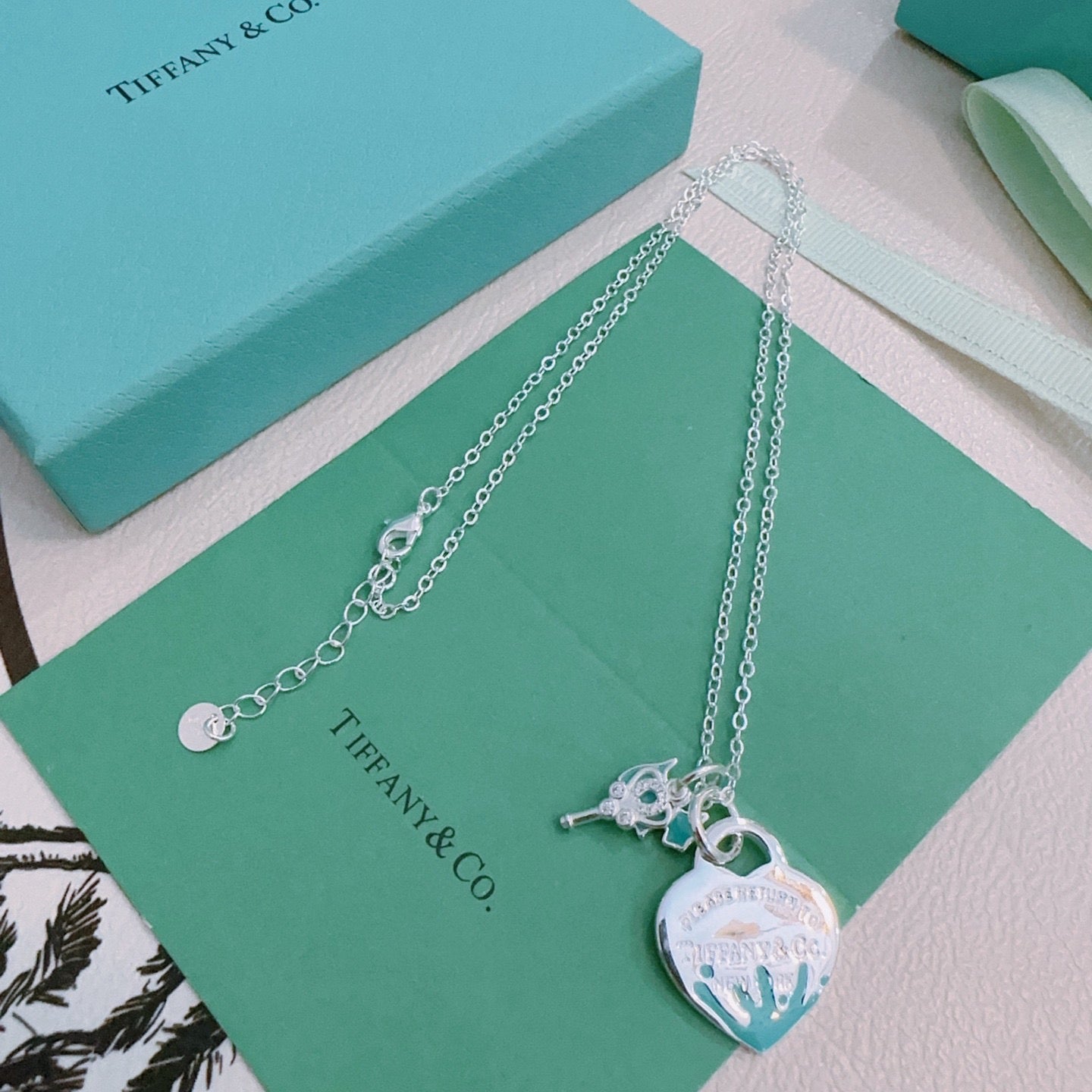 Signature Motif Pendant Necklace in Silver-Tone – Vintage Detail – Design 44 detail view