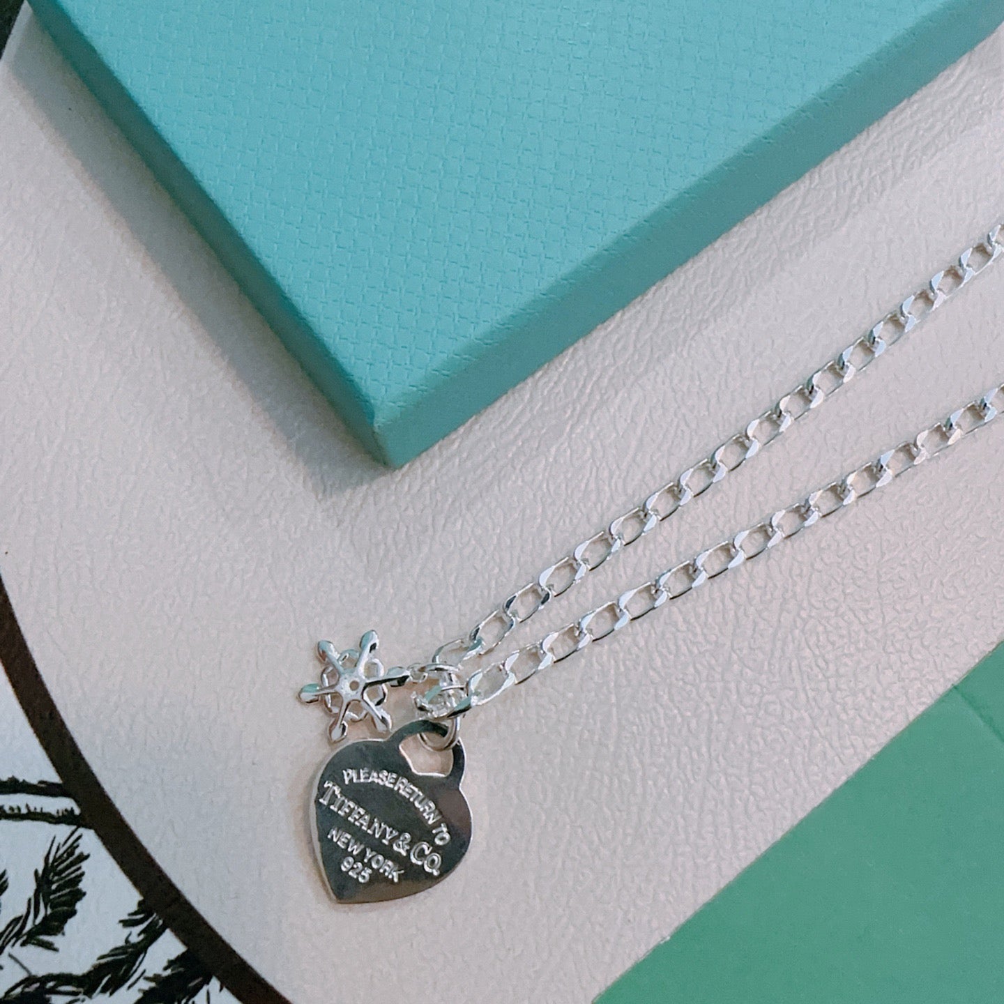 Signature Motif Pendant Necklace in Silver-Tone – Vintage Detail – Design 43 styled product view