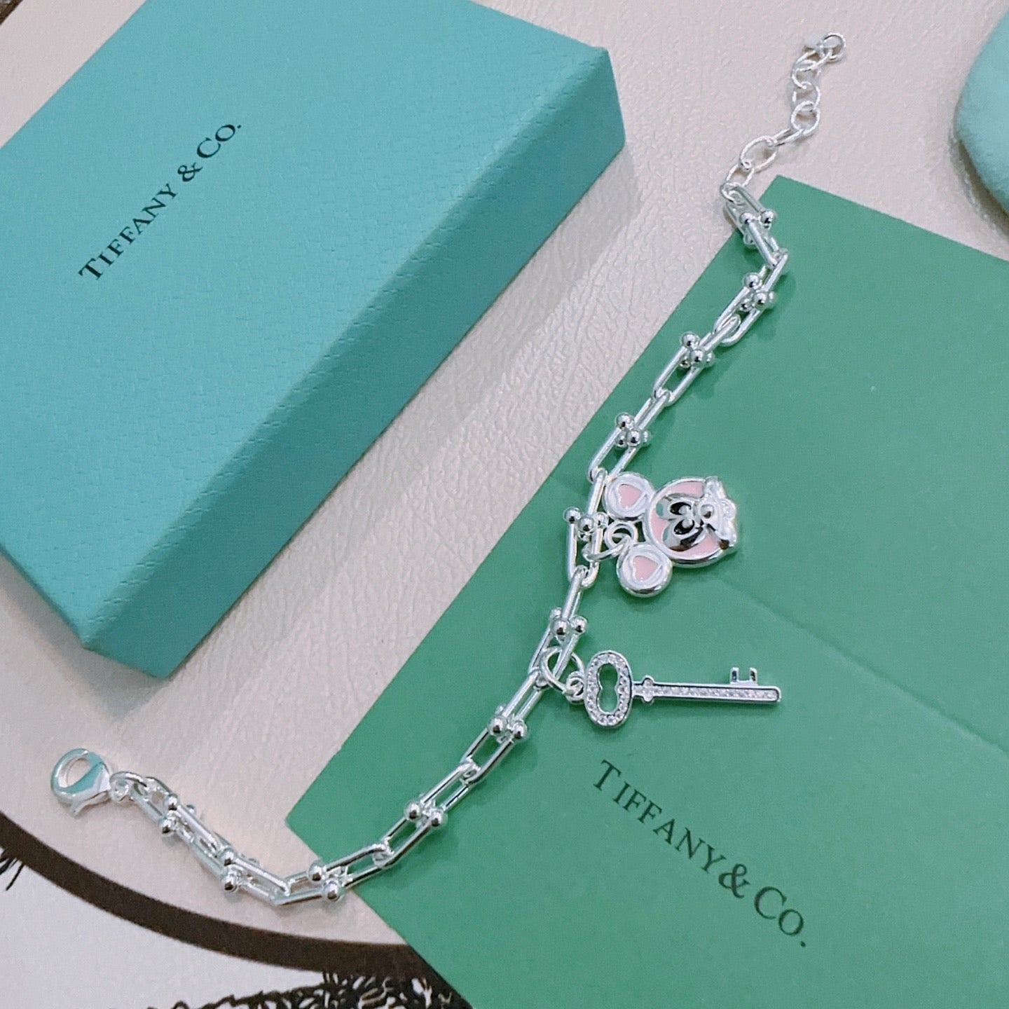 Signature Motif Bracelet in Silver-Tone – Vintage Detail – Design 88 styled product view