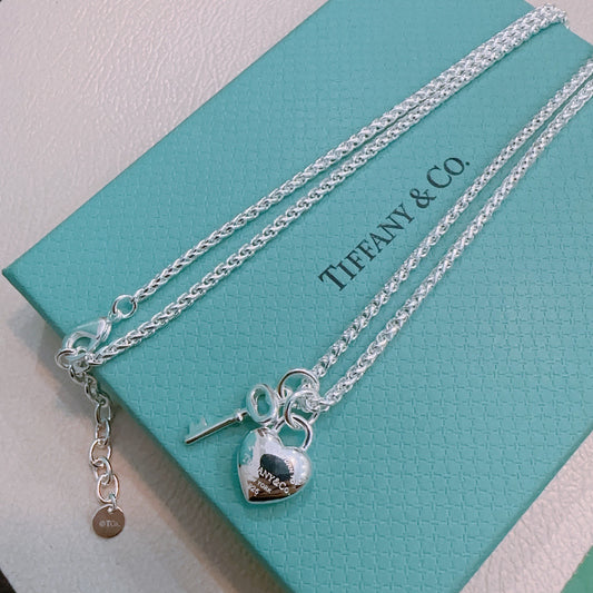 Signature Motif Pendant Necklace in Silver-Tone – Vintage Detail – Design 41 main product view