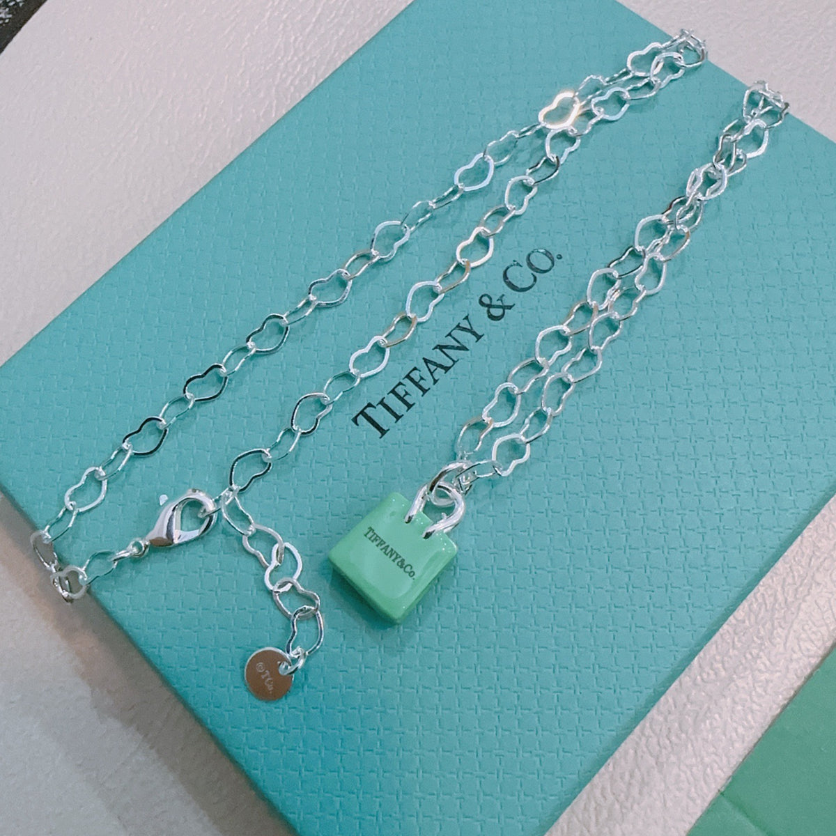 Signature Motif Pendant Necklace in Silver-Tone – Vintage Detail – Design 40 main product view