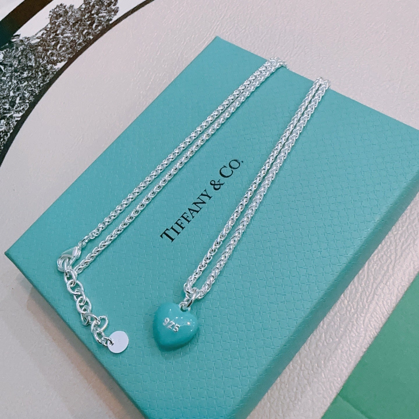 Signature Motif Pendant Necklace in Silver-Tone – Vintage Detail – Design 48 main product view