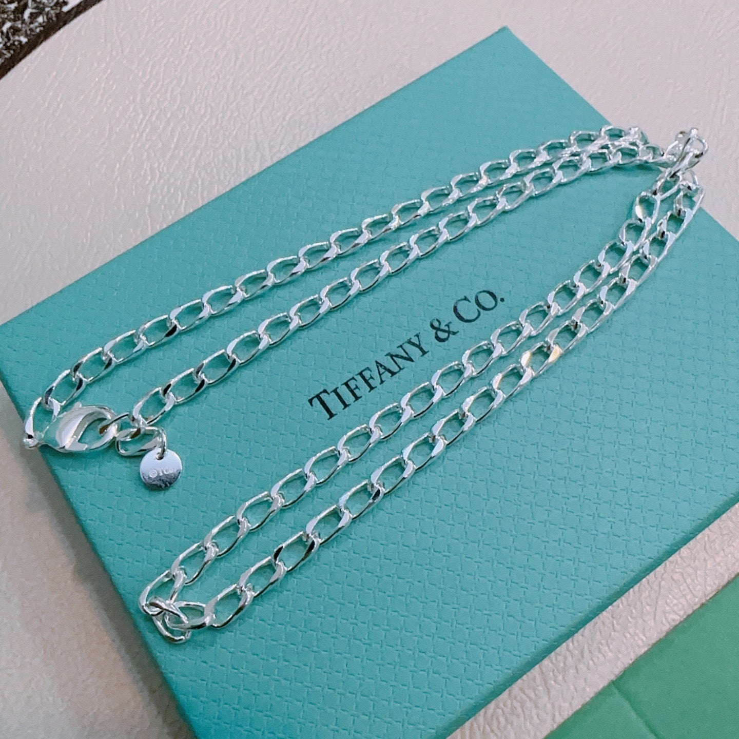 Signature Motif Pendant Necklace in Silver-Tone – Vintage Detail – Design 47 detail view