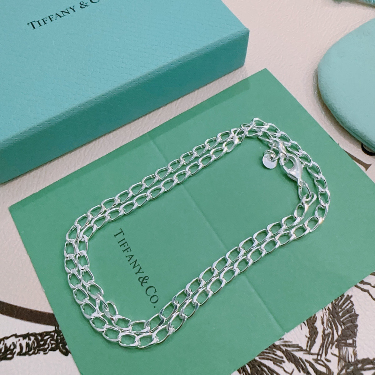 Signature Motif Pendant Necklace in Silver-Tone – Vintage Detail – Design 47 front product view
