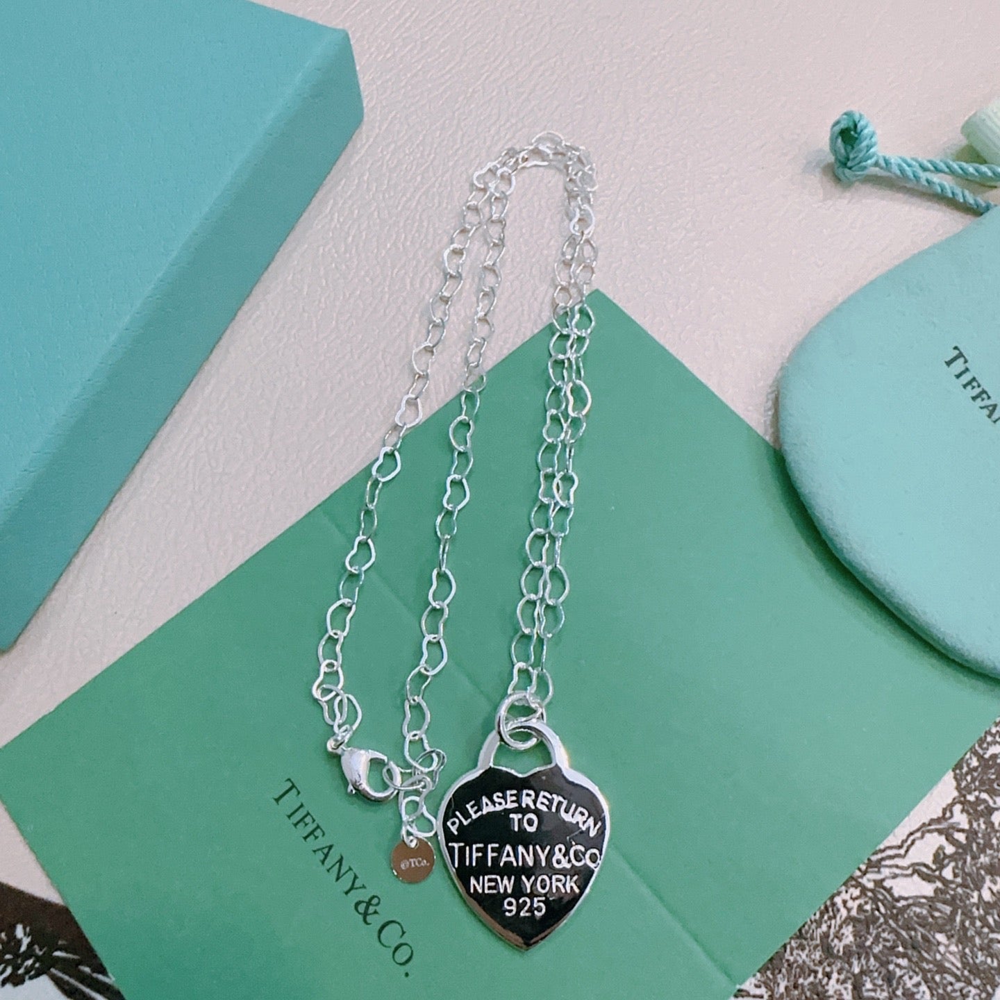 Signature Motif Pendant Necklace in Silver-Tone – Vintage Detail – Design 46 styled product view
