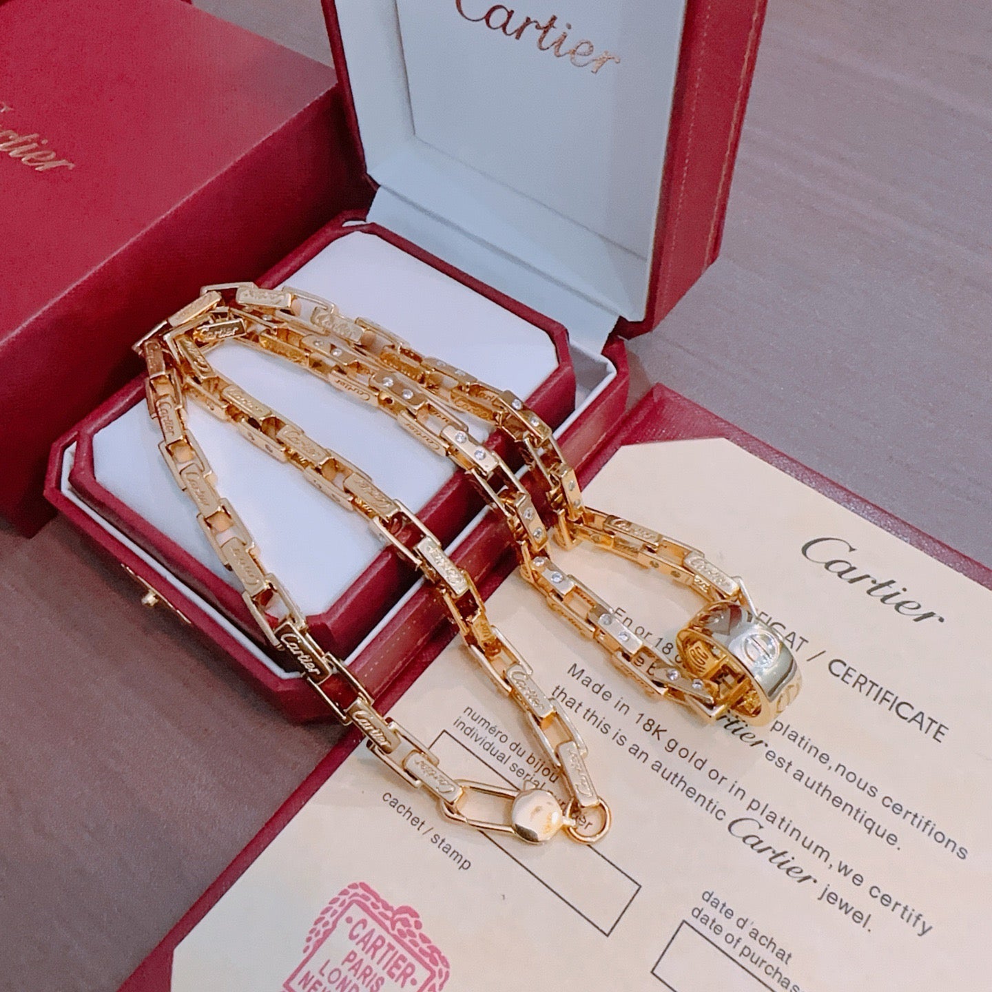 Sculptural Pendant Necklace in Gold-Tone with Crystal-Style Accents – Design 08 close-up detail