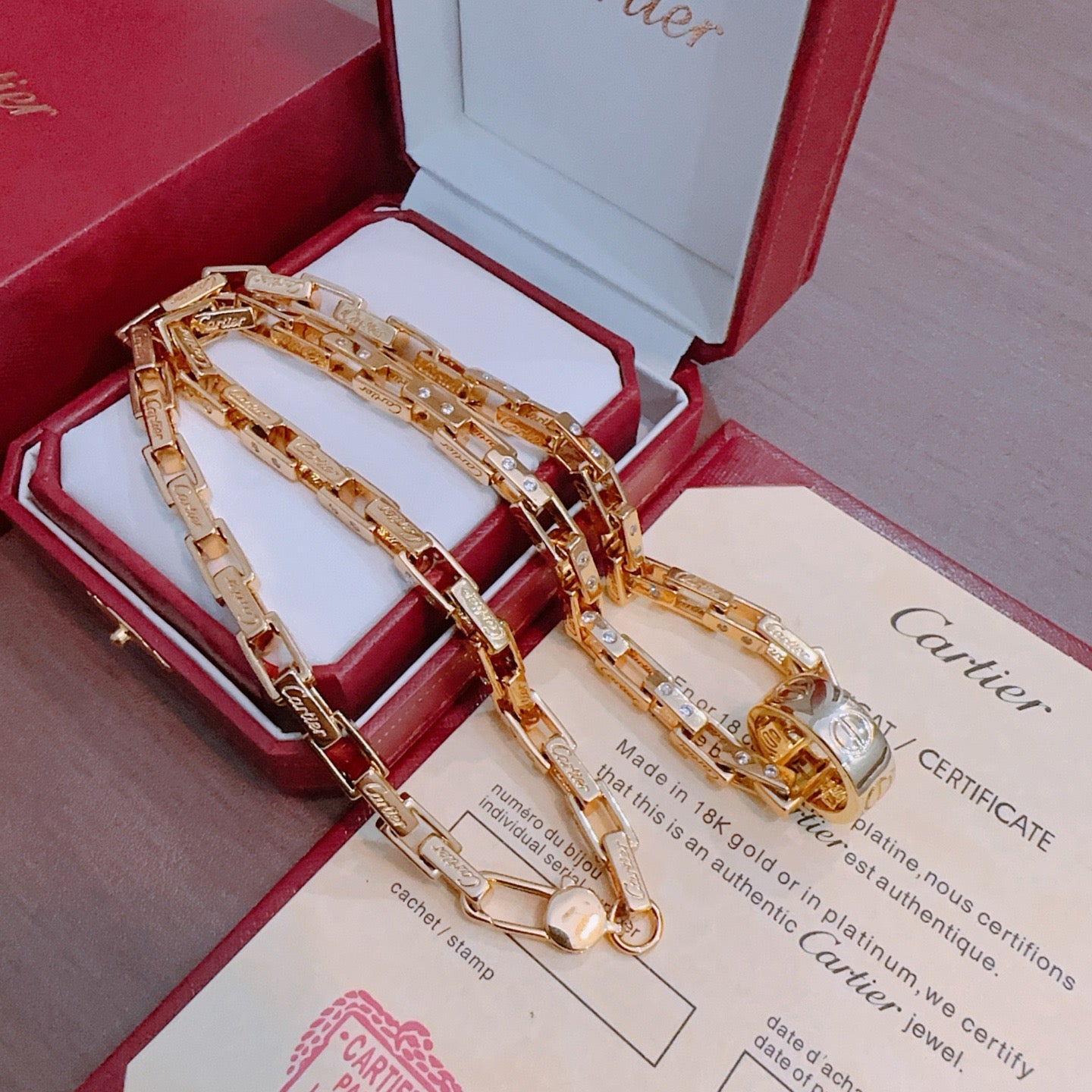 Sculptural Pendant Necklace in Gold-Tone with Crystal-Style Accents – Design 08 main product view