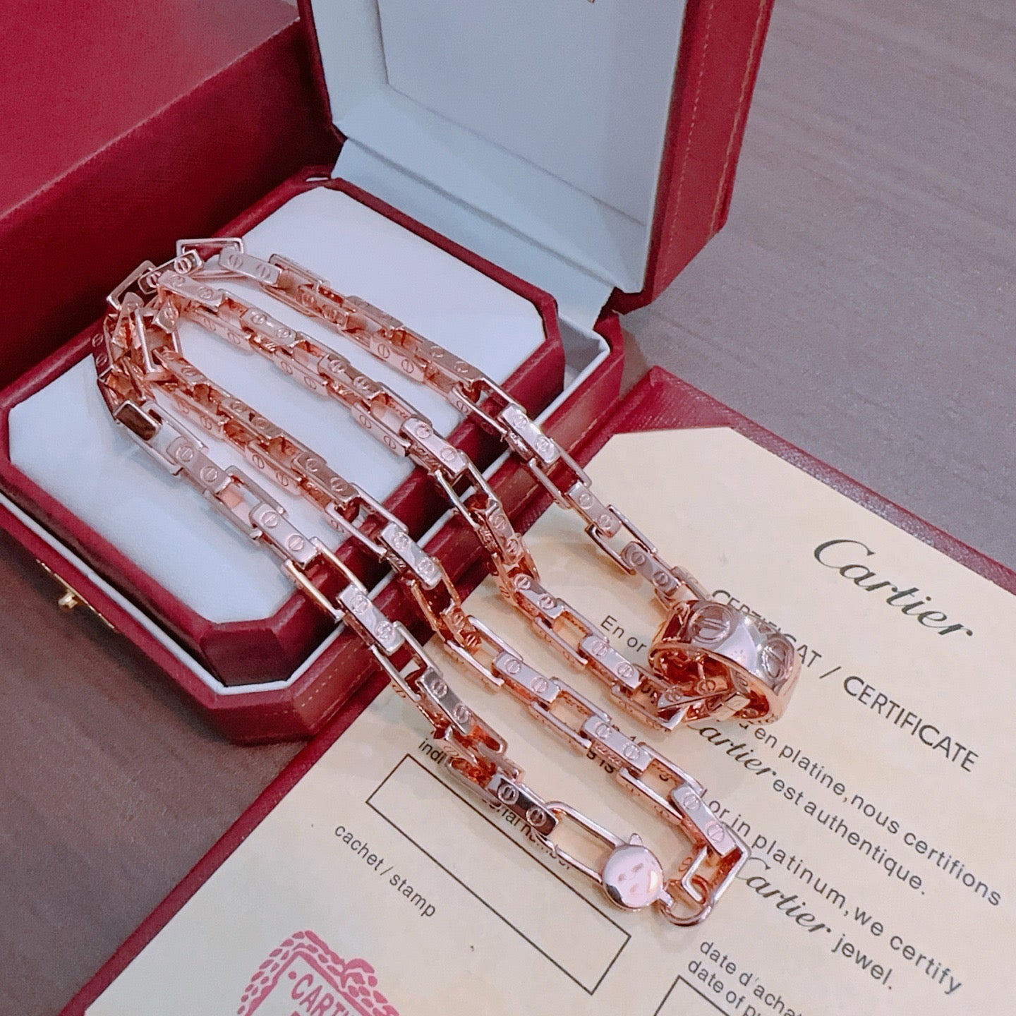 Sculptural Pendant Necklace in Gold-Tone with Crystal-Style Accents – Design 07 close-up detail