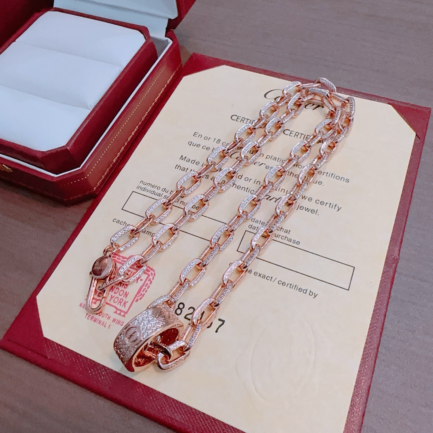 Sculptural Pendant Necklace in Gold-Tone with Crystal-Style Accents – Design 06 styled view