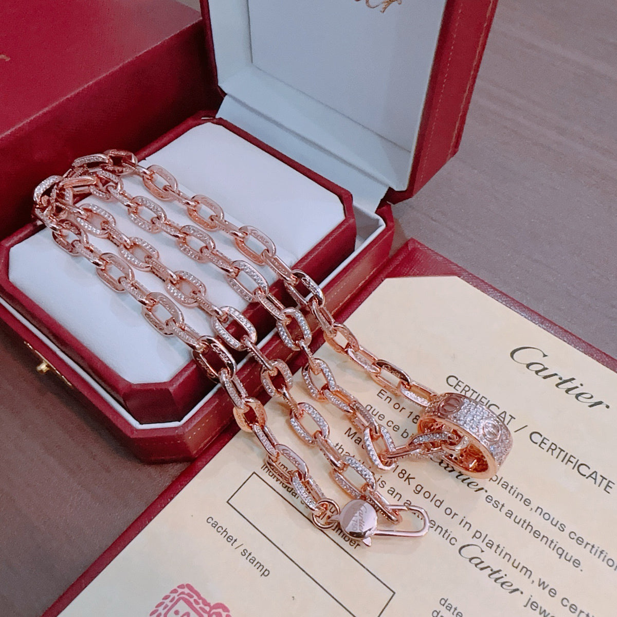 Sculptural Pendant Necklace in Gold-Tone with Crystal-Style Accents – Design 06 main product view