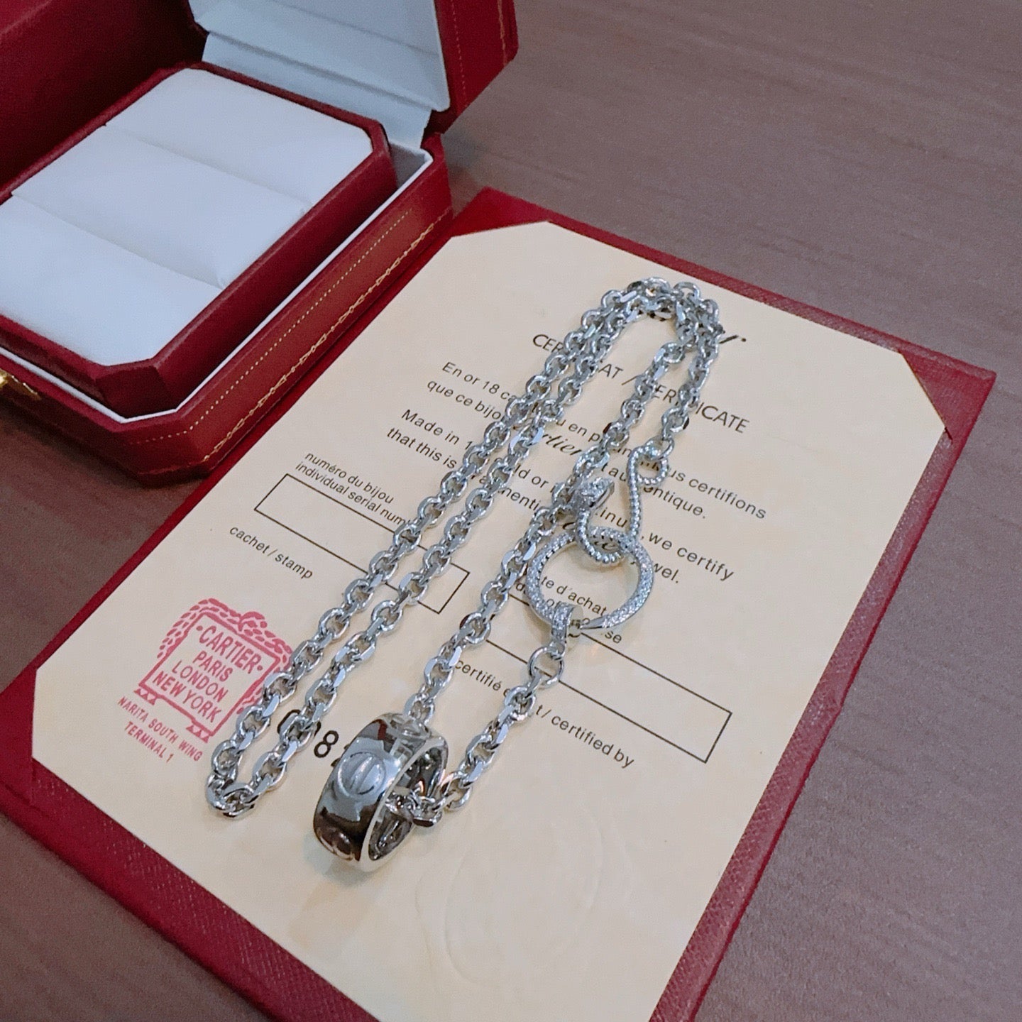 Sculptural Pendant Necklace in Gold-Tone with Crystal-Style Accents – Design 05 main product view
