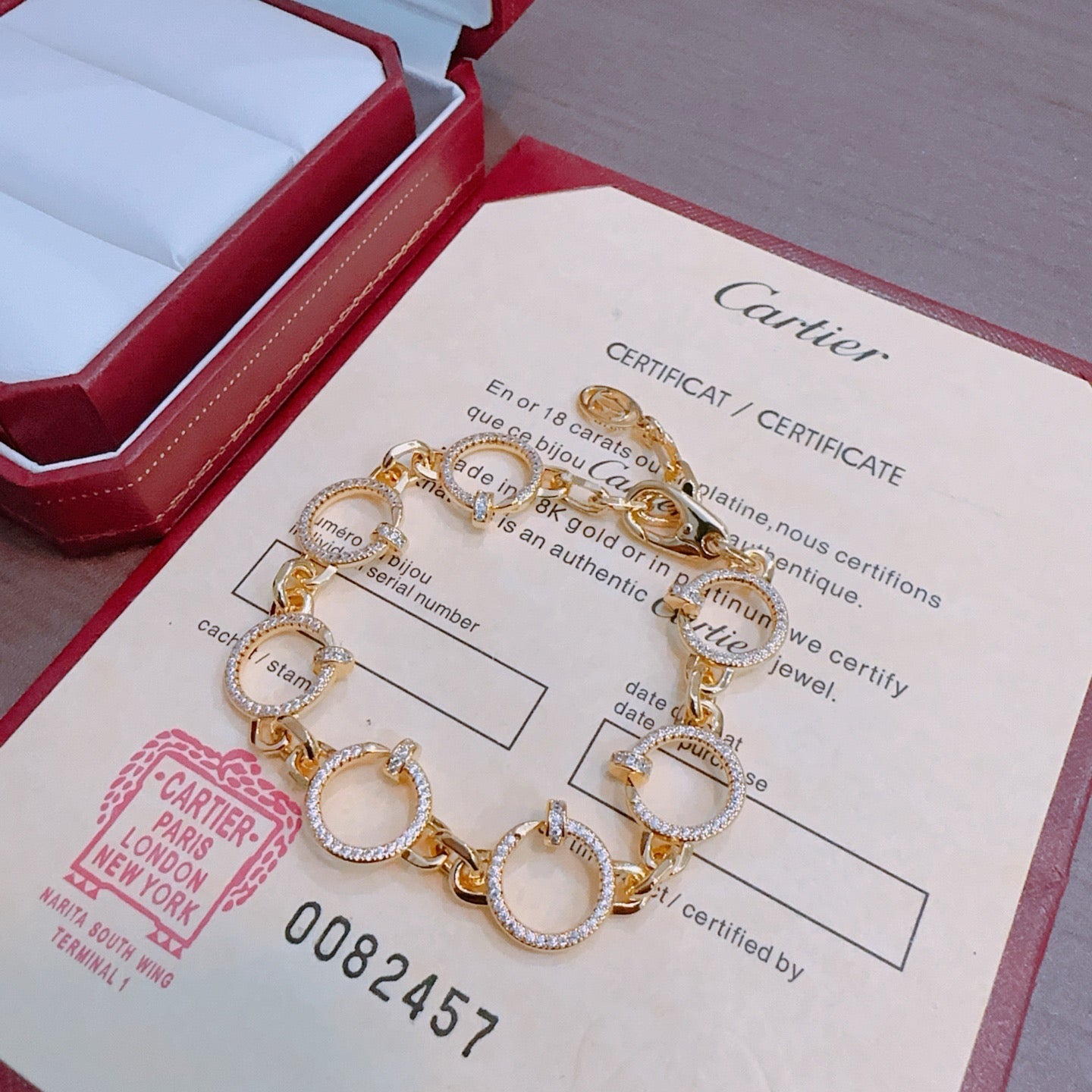 Sculptural Statement Bracelet in Gold-Tone – Design 199 front view