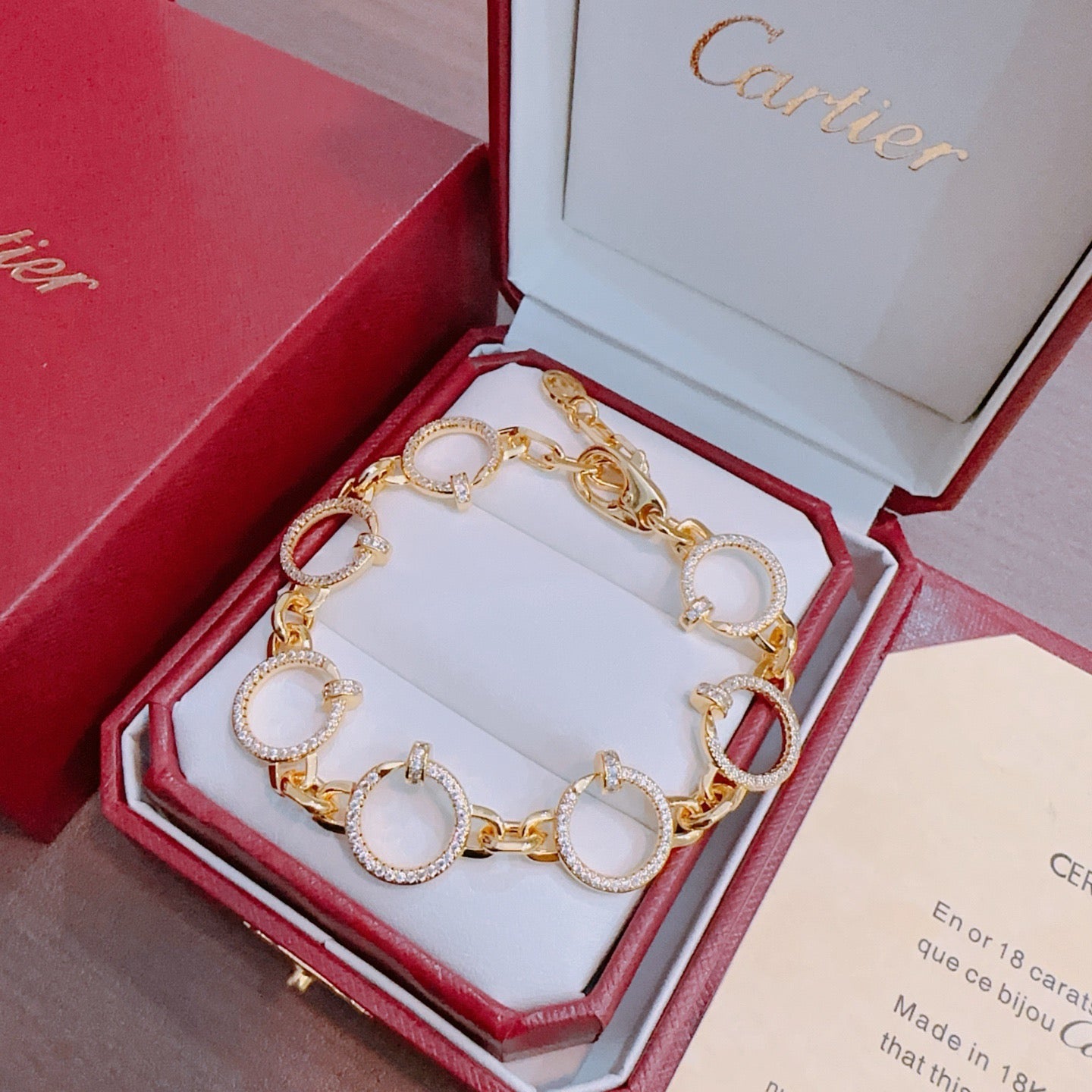 Sculptural Statement Bracelet in Gold-Tone – Design 199 front view