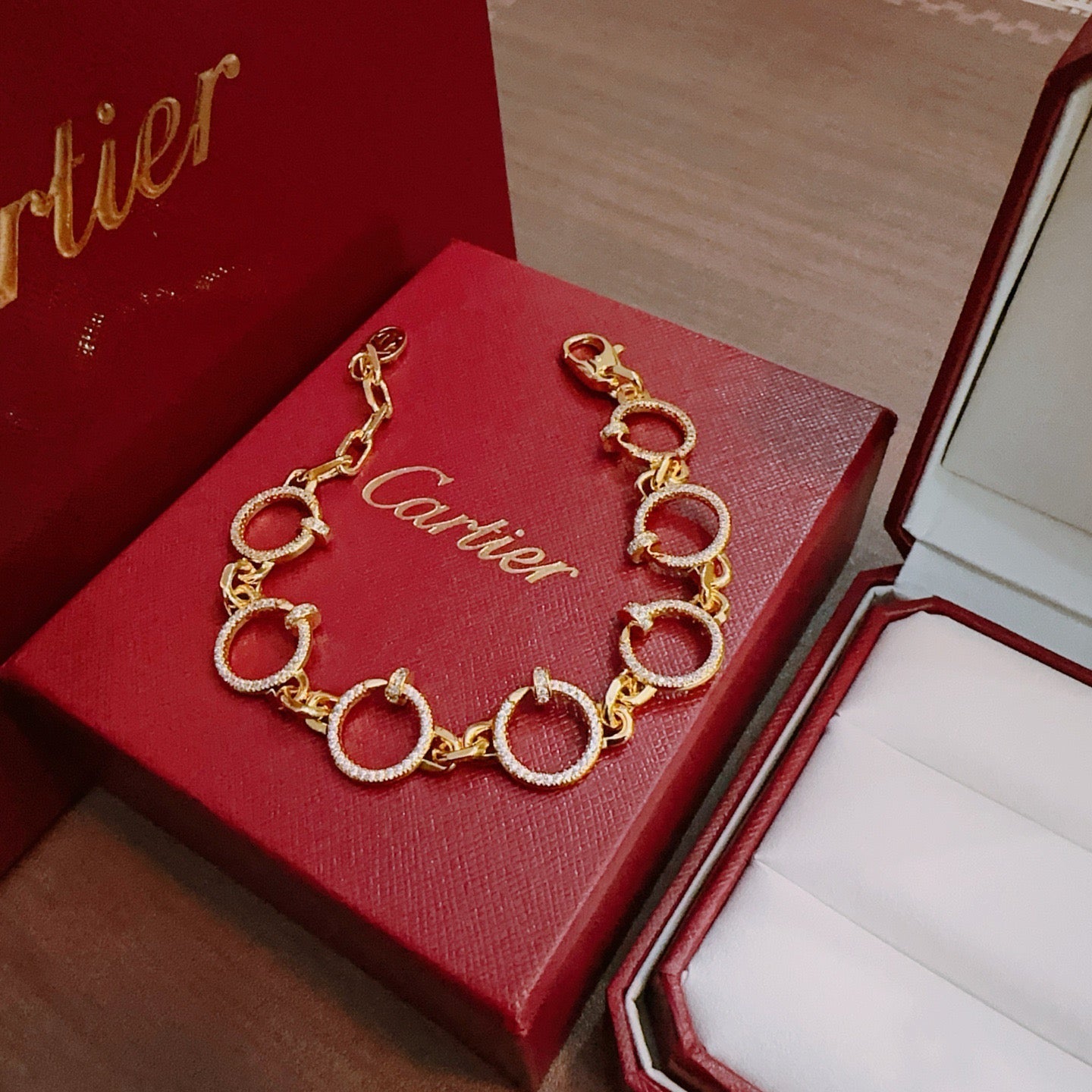 Sculptural Statement Bracelet in Gold-Tone – Design 199 detail view