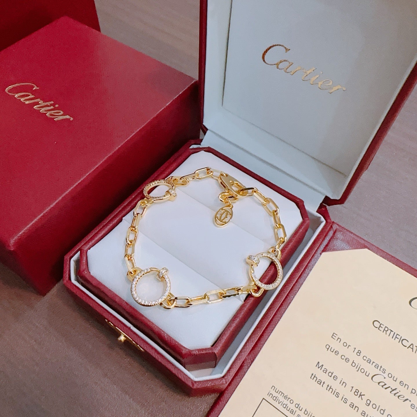 Sculptural Statement Bracelet in Gold-Tone – Design 198 front view