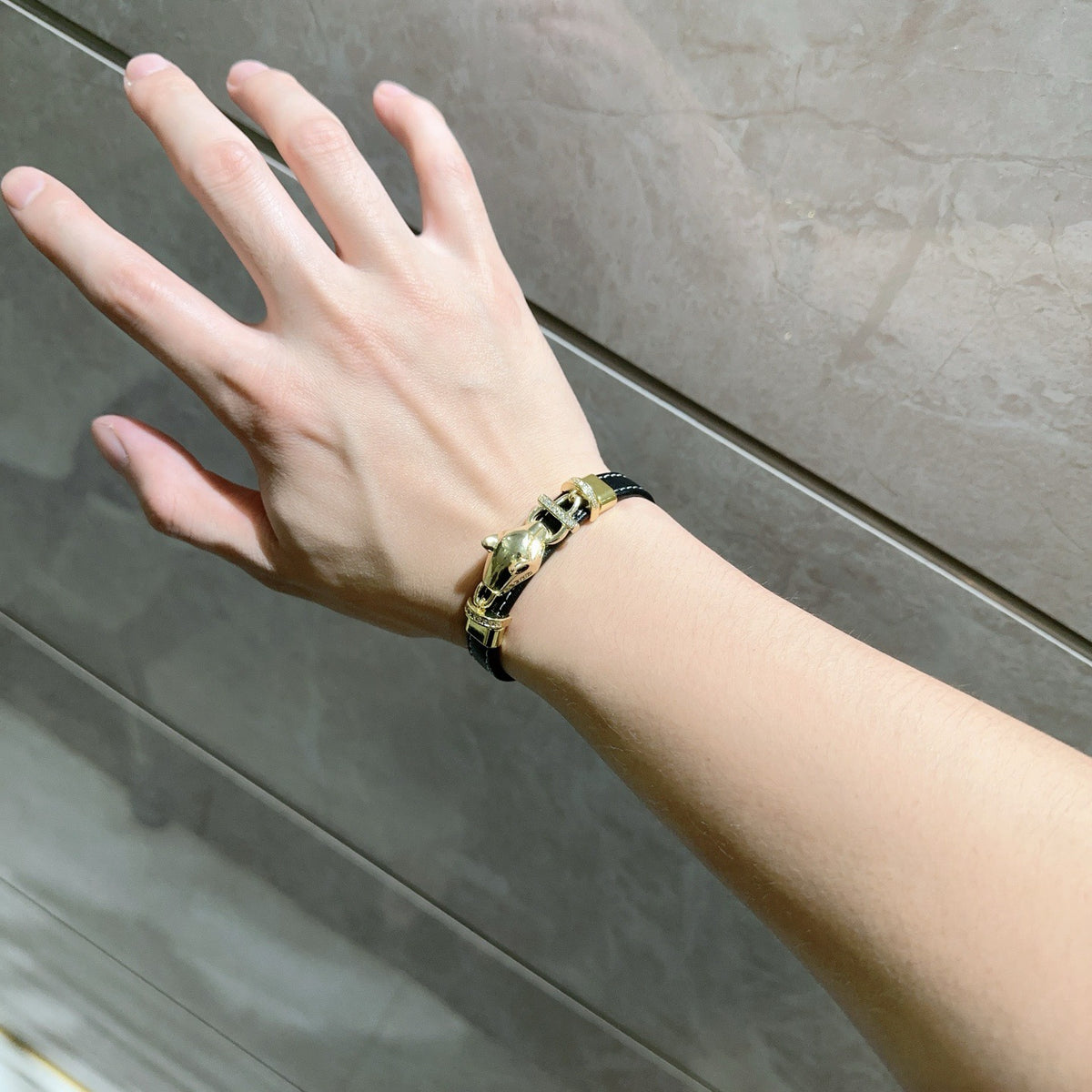 Sculptural Statement Bracelet in Gold-Tone – Design 196 main product view
